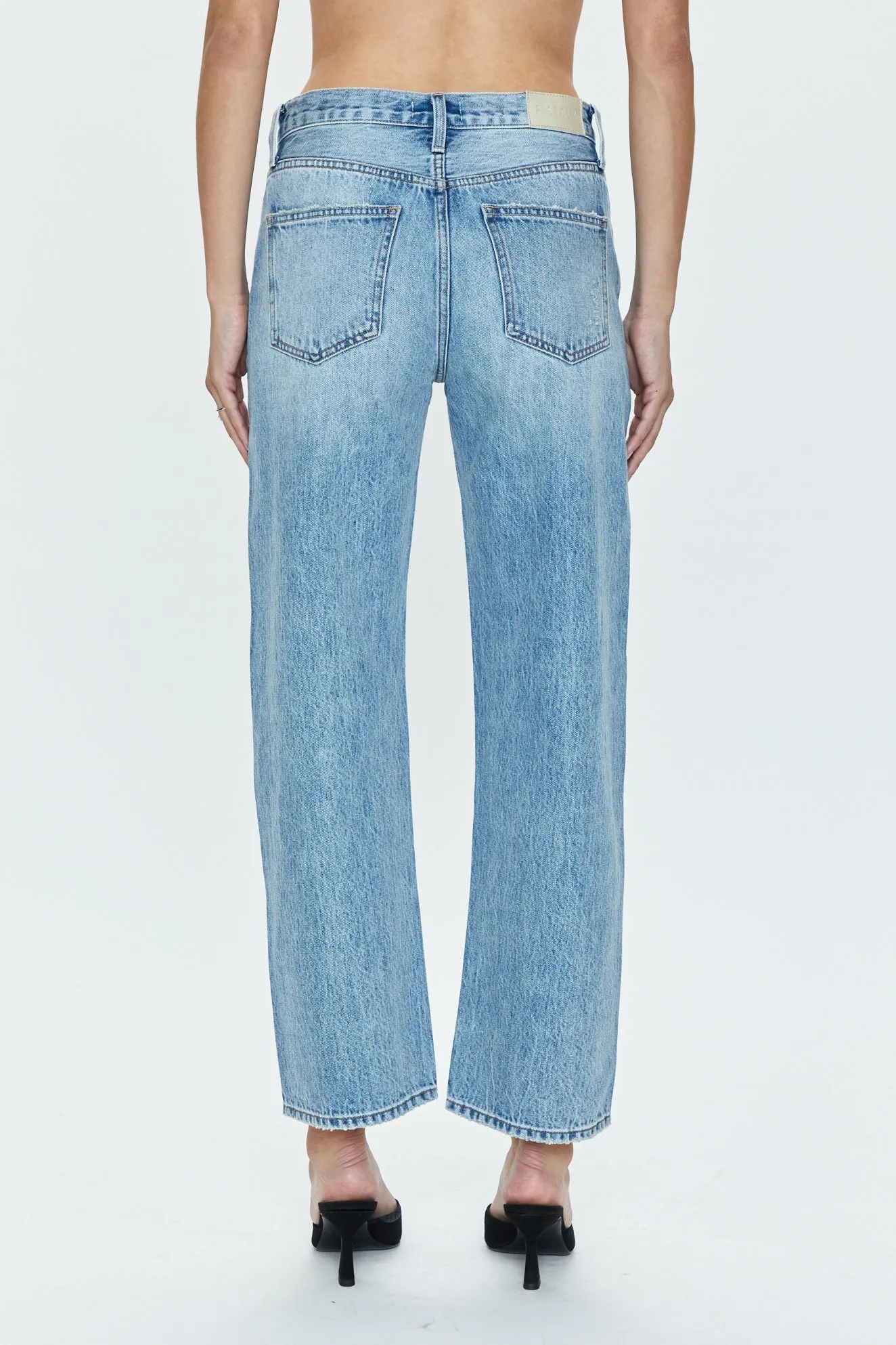 Lexi Mid Rise Bowed Straight Jean - Bowie sold by Pistola product image thumbnail 4