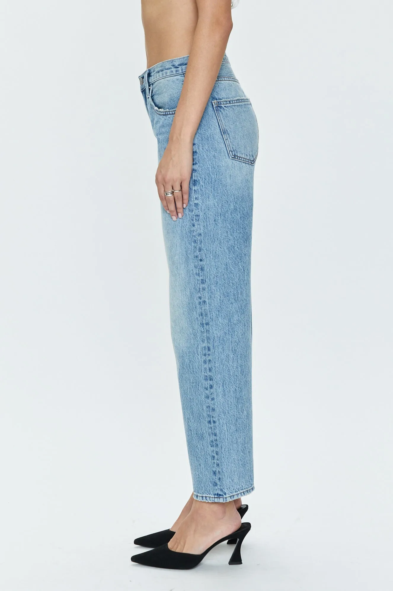 Lexi Mid Rise Bowed Straight Jean - Bowie sold by Pistola product image thumbnail 3
