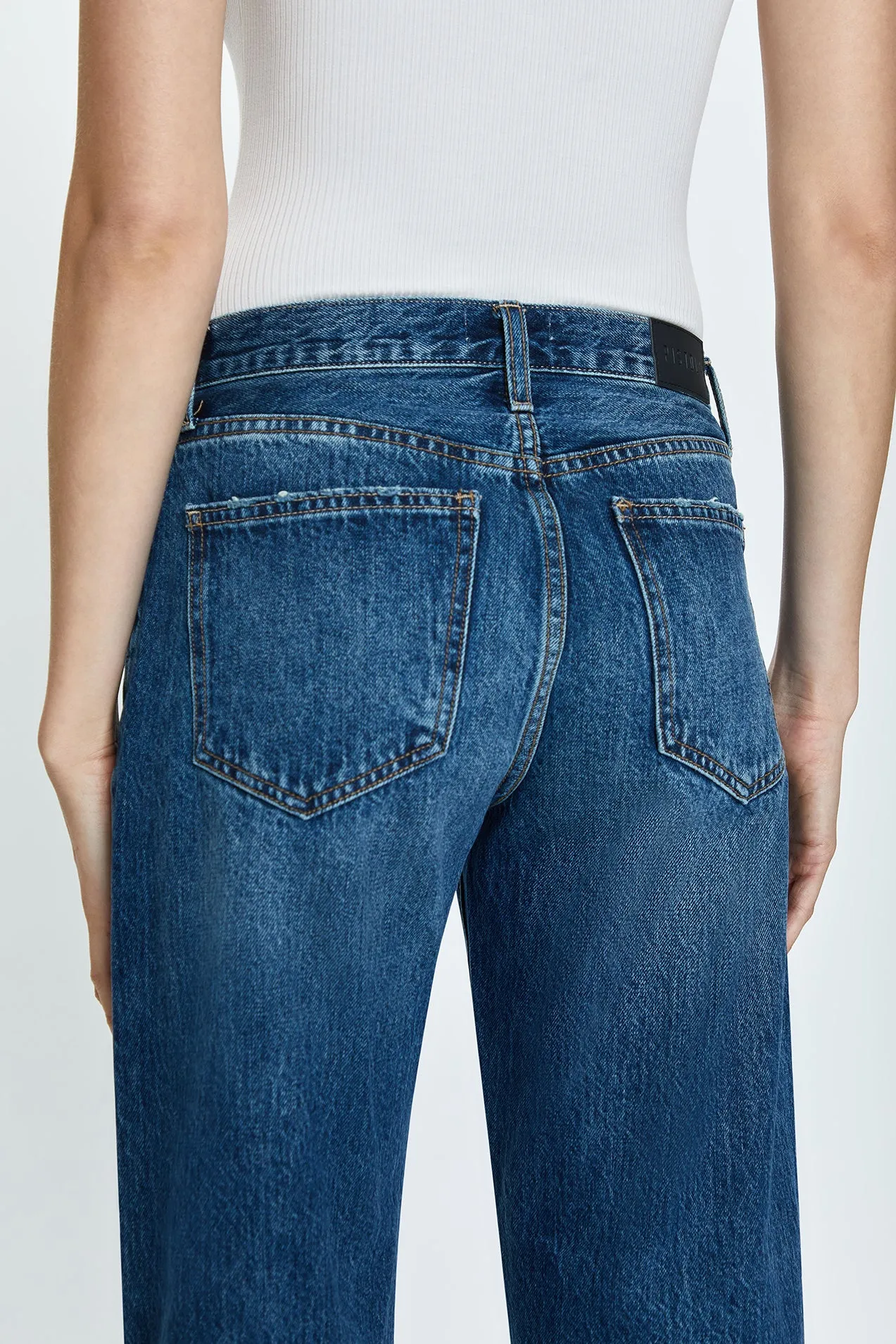Lexi Mid Rise Bowed Straight Jean - Artisan sold by Pistola product image thumbnail 3