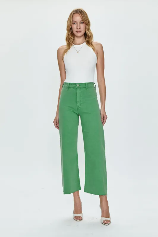 Penny High Rise Wide Leg Crop Jean -  Avocado sold by pistola