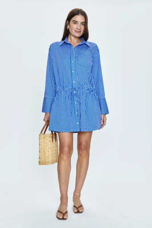 Lucinda Dress - Ultramarine Stripe sold by pistola