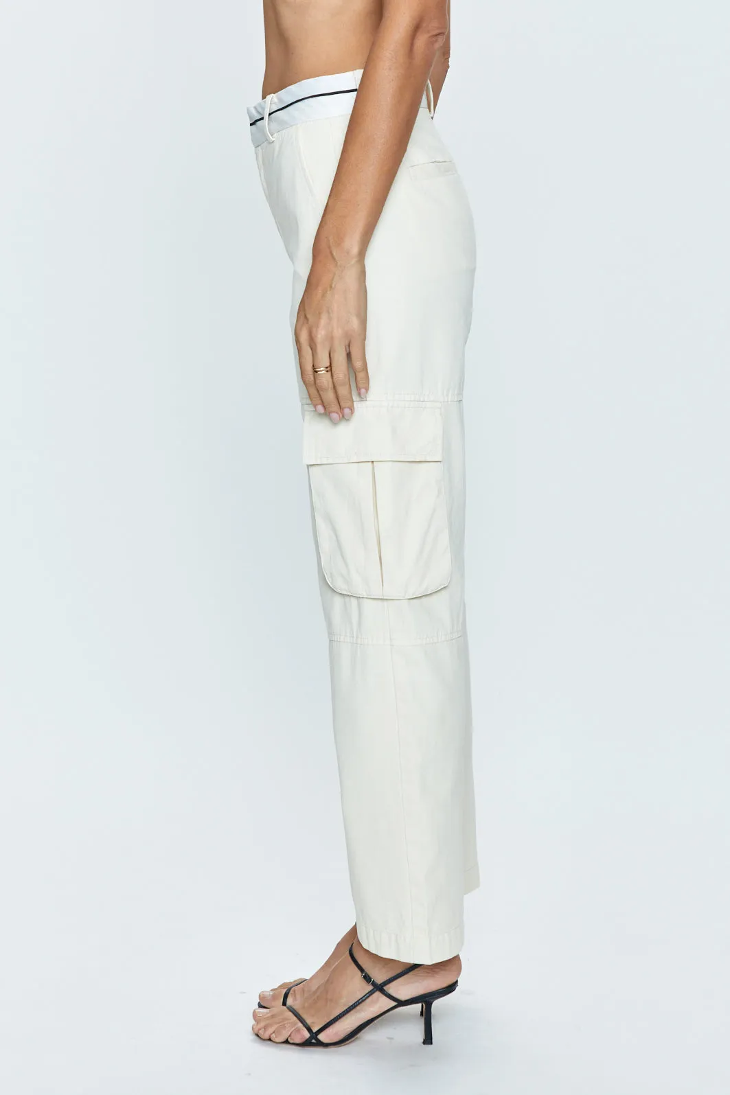 Addie High Rise Trouser - Eggshell sold by pistola product image thumbnail 3