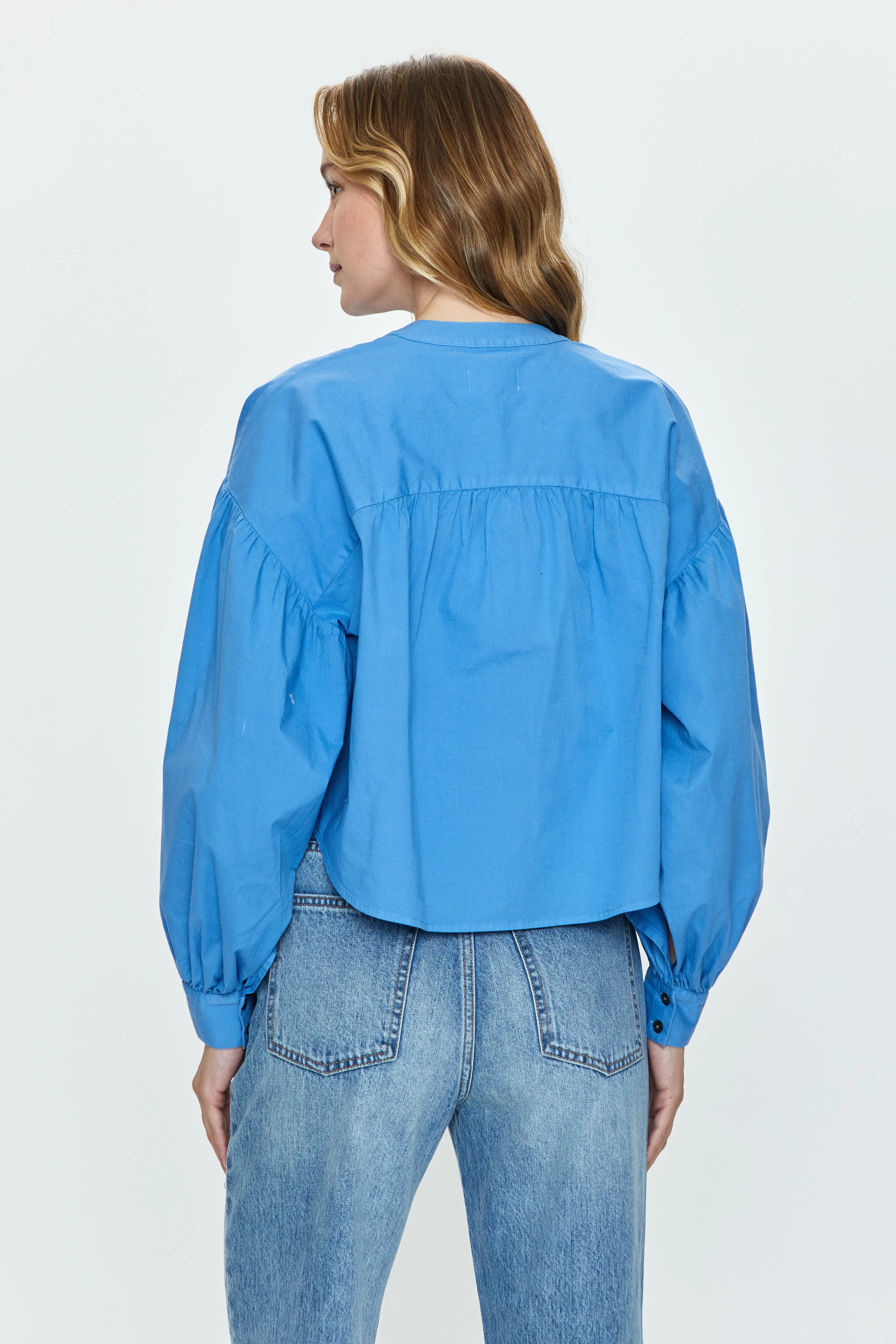 Lou Puff Sleeve Shirt - Blue Belle sold by pistola product image thumbnail 4