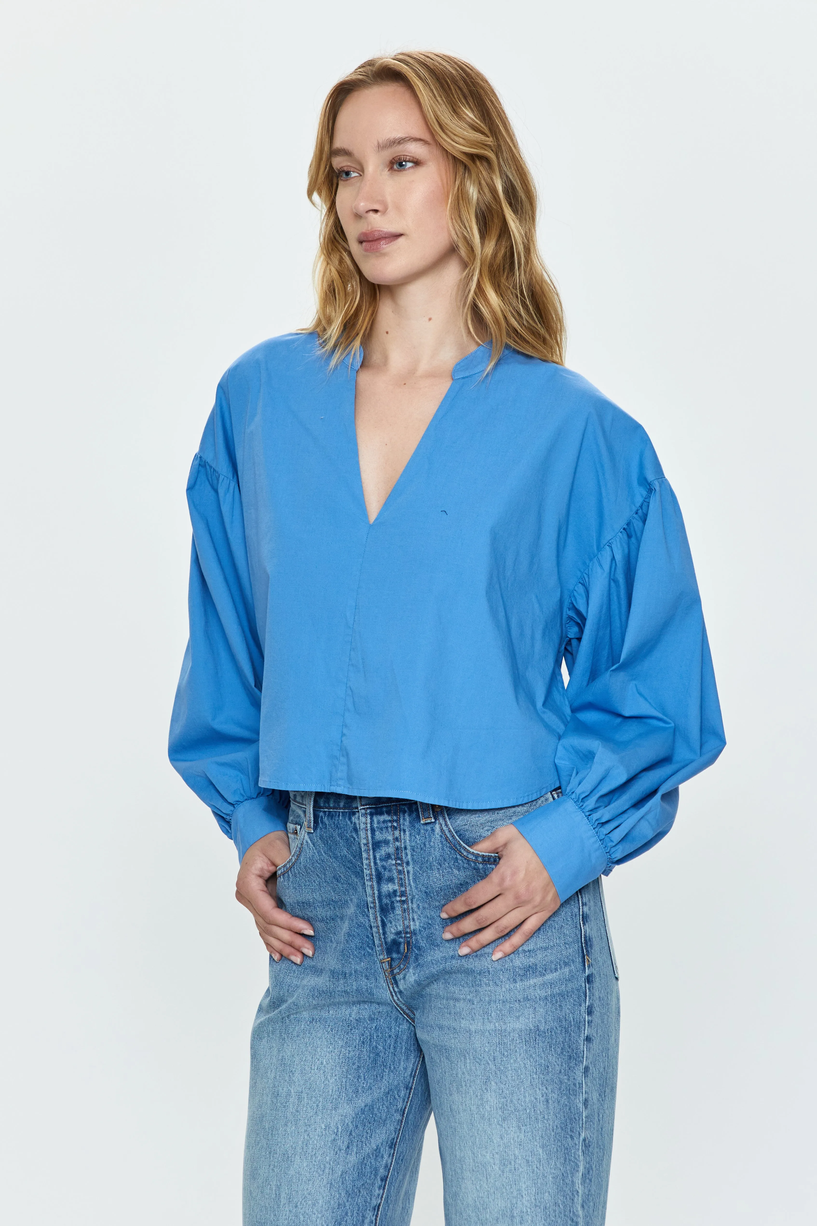 Lou Puff Sleeve Shirt - Blue Belle sold by pistola product image thumbnail 2