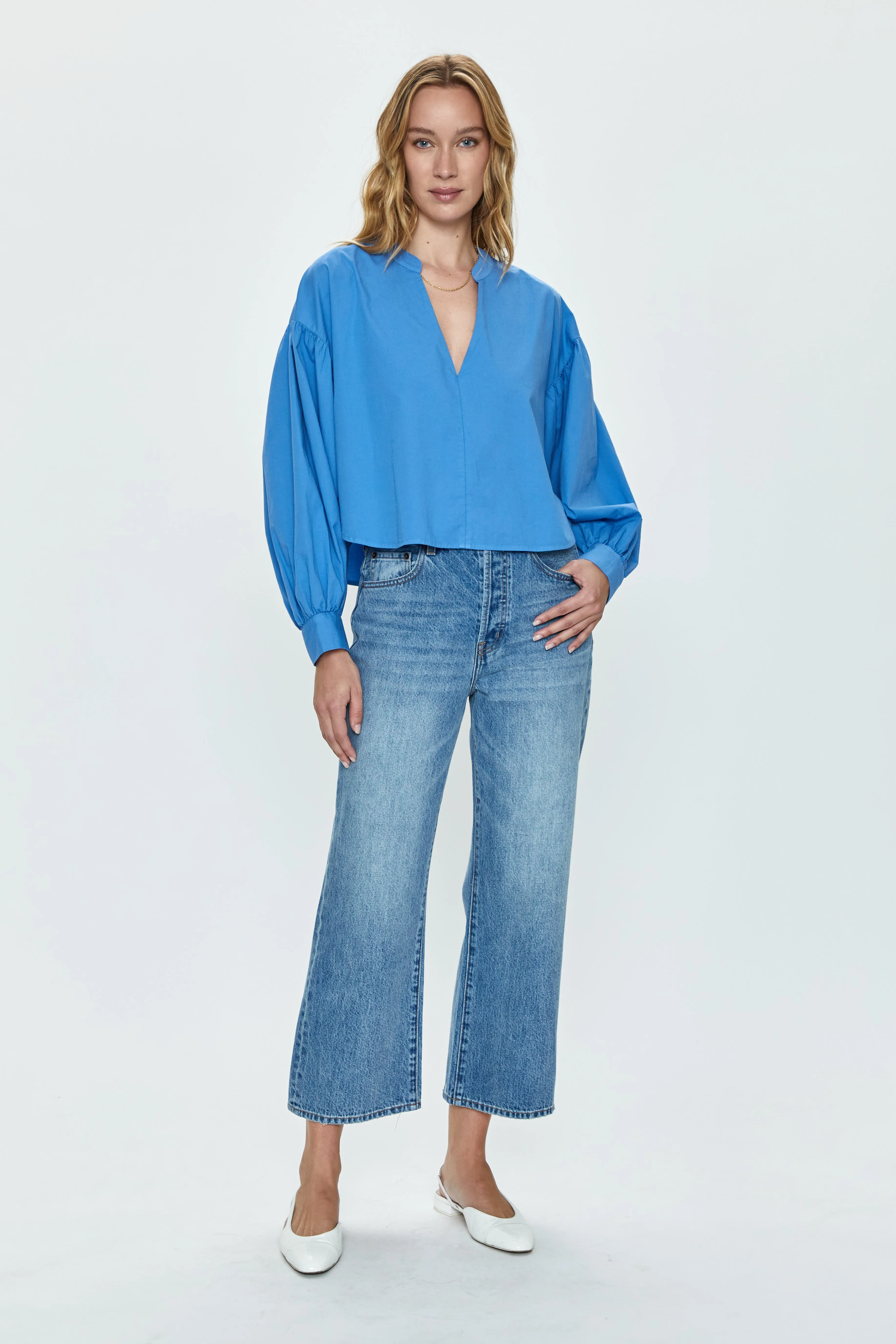 Lou Puff Sleeve Shirt - Blue Belle sold by pistola product image thumbnail 5