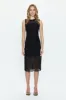 June Sleeveless Midi Dress - Noir sold by pistola