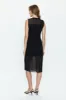 June Sleeveless Midi Dress - Noir sold by pistola