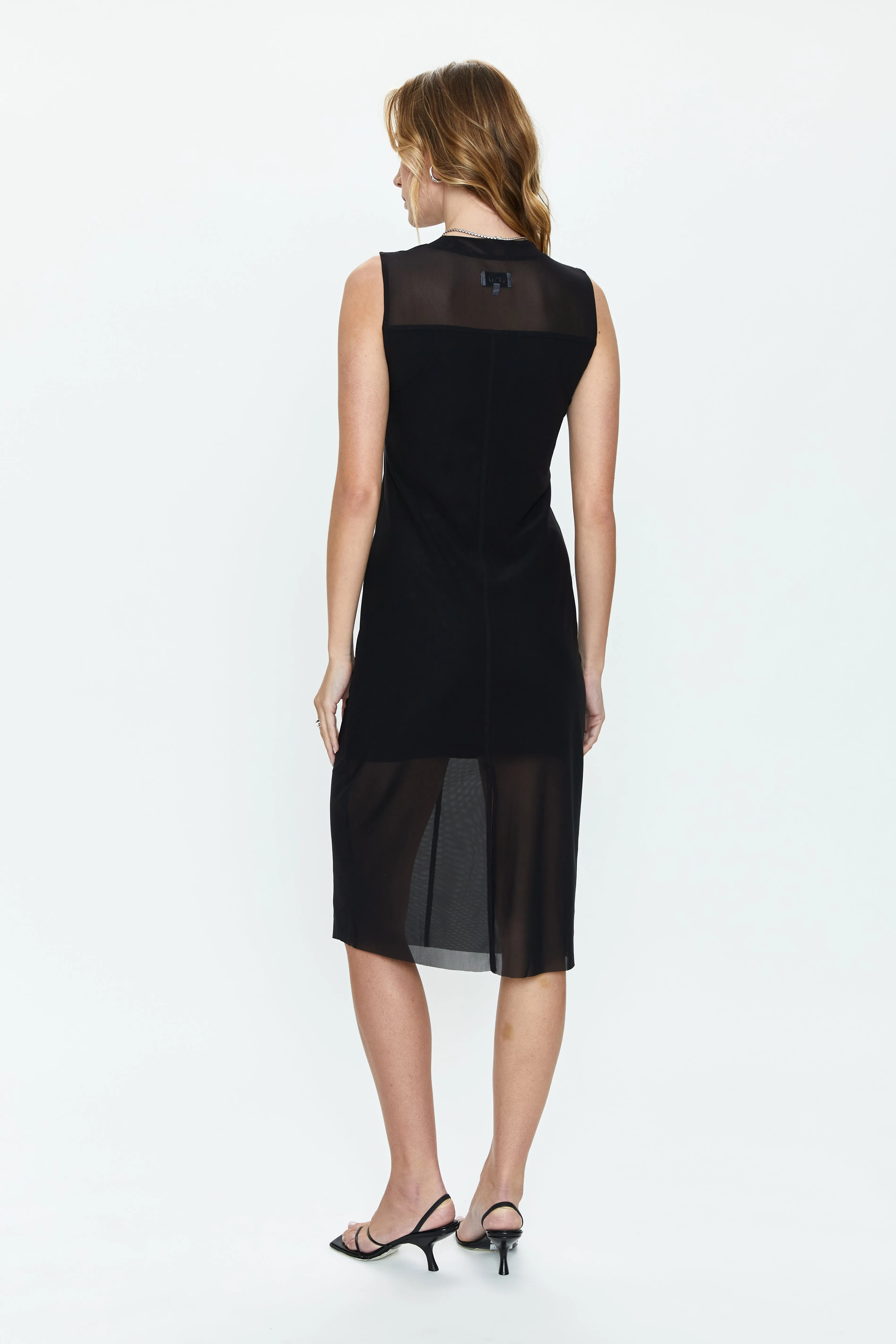 June Sleeveless Midi Dress - Noir sold by pistola product image thumbnail 4