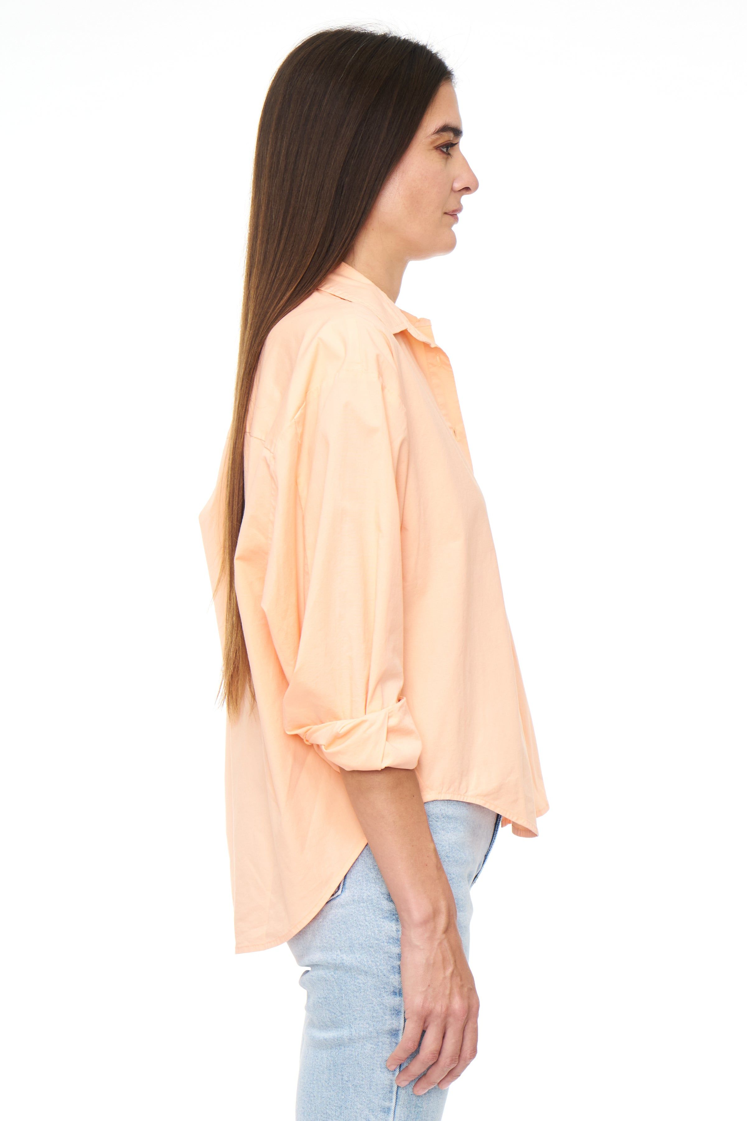 Sloane Long Sleeve Oversized Button Down Shirt - Sherbet sold by pistola product image thumbnail 4