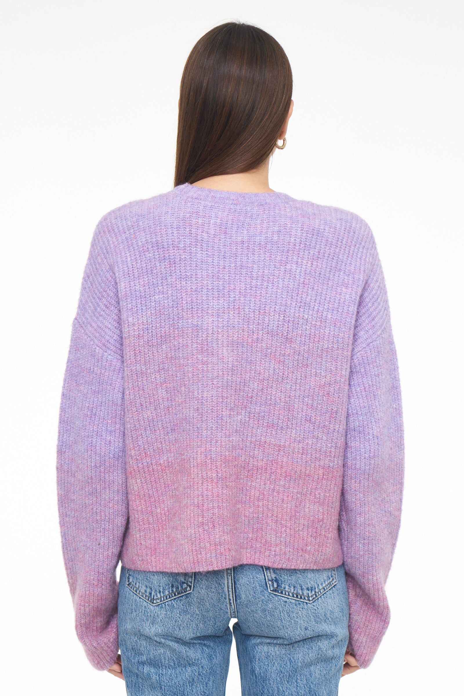 Zane Crew Neck Swing Sweater - Ombre Pink sold by pistola product image thumbnail 4