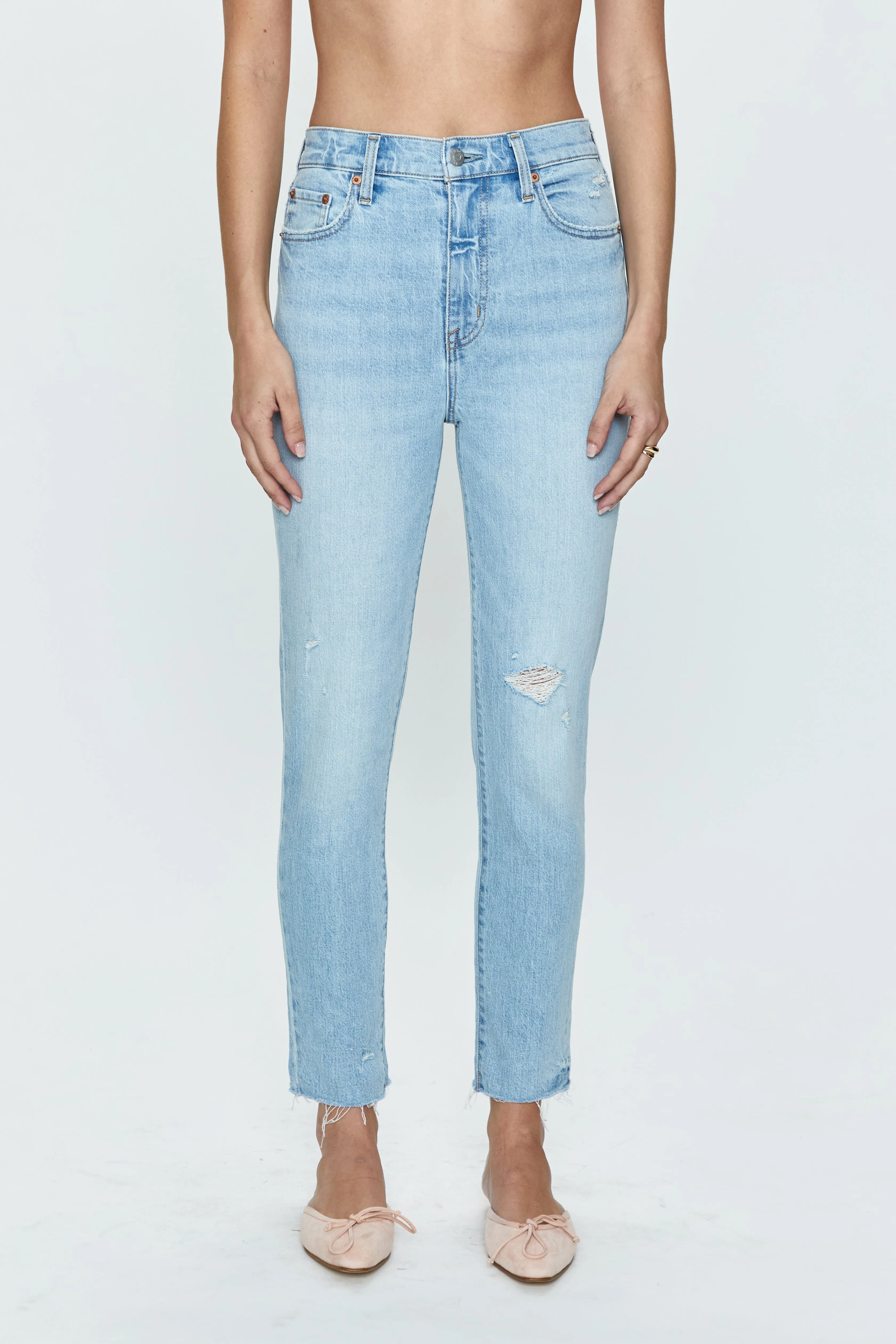 Kate High Rise Slim Straight - Monaco Distressed sold by pistola product image thumbnail 2