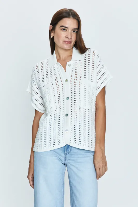 Lola Crochet Shirt - Ecru sold by pistola