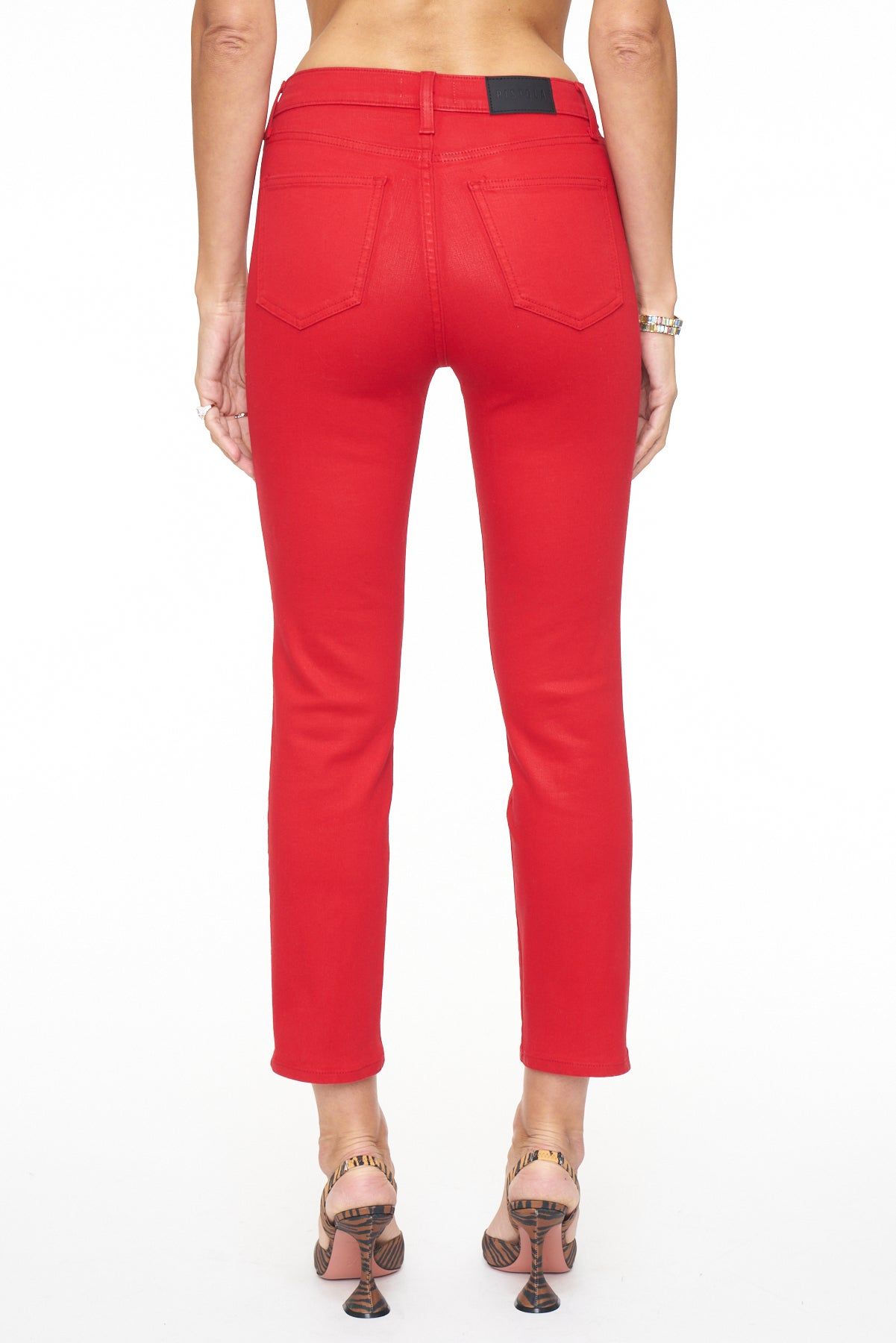 Monroe Crop High Rise Cigarette Crop - Coated Rouge sold by pistola product image thumbnail 4