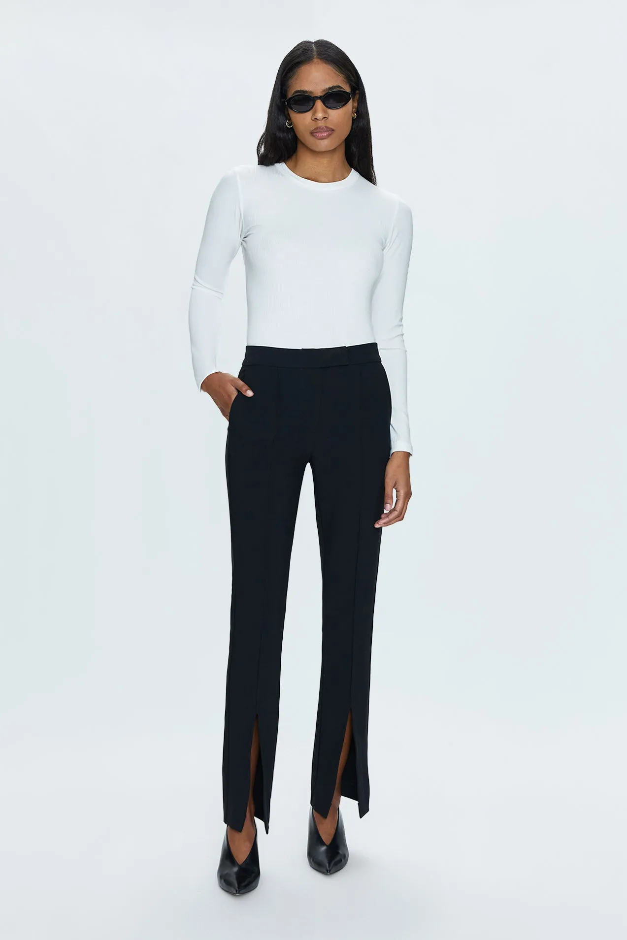 Diana Front Slit Trouser - Black sold by pistola product image thumbnail 4