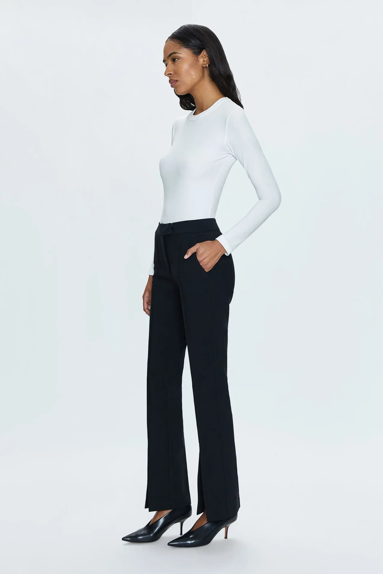 Diana Front Slit Trouser - Black sold by pistola product image thumbnail 5