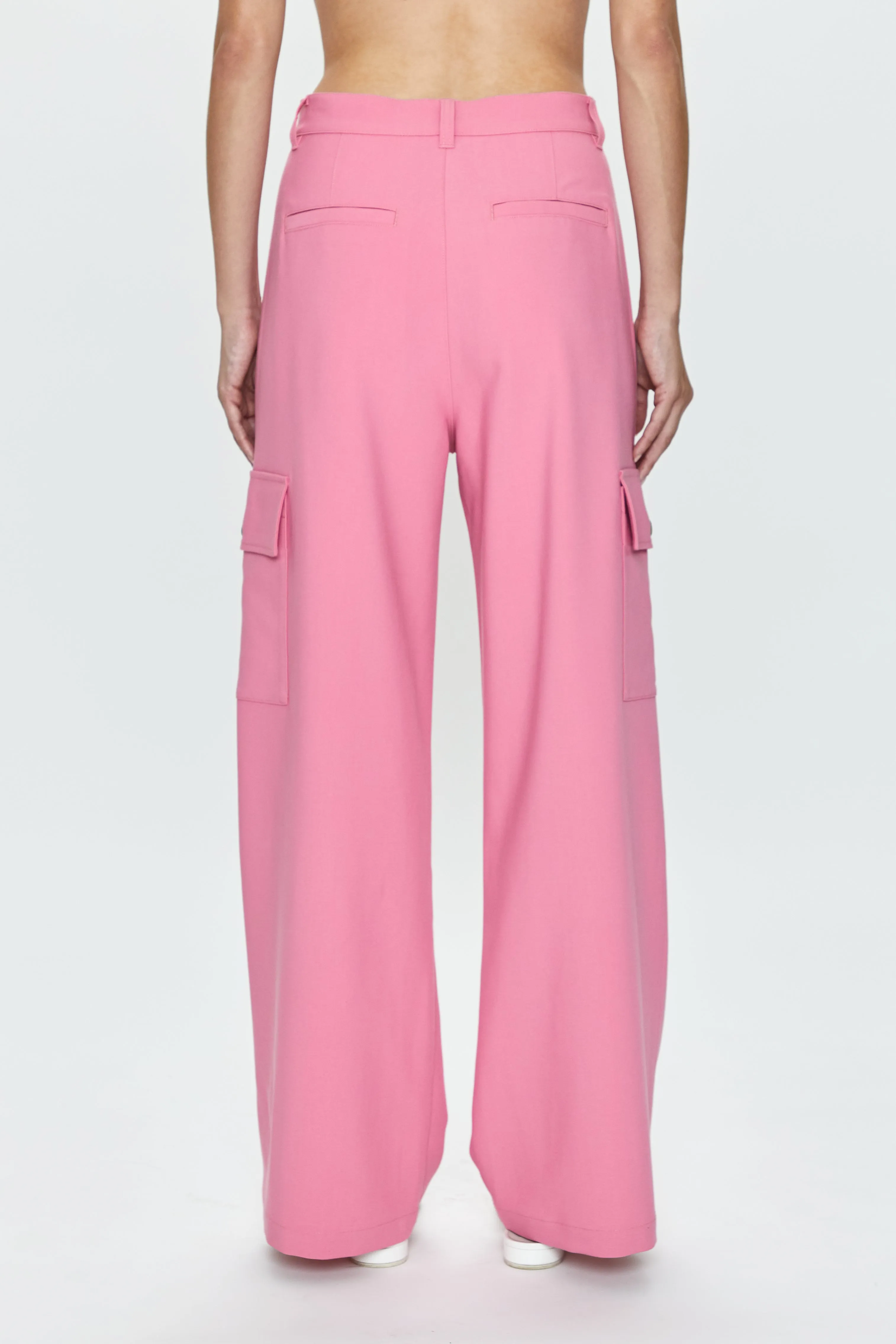Brynn High Rise Relaxed Cargo Trouser - Pink Cosmos sold by pistola product image thumbnail 4