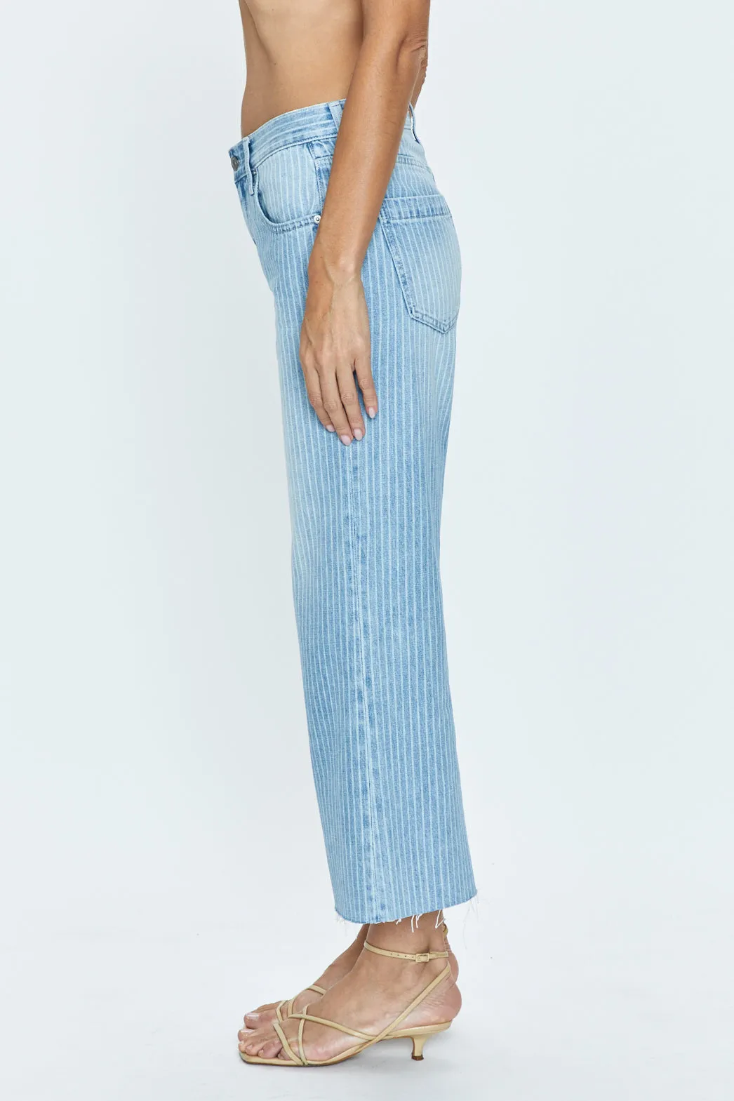 Jadyn Low Slung Palazzo Jean - Canopy Stripe sold by pistola product image thumbnail 3