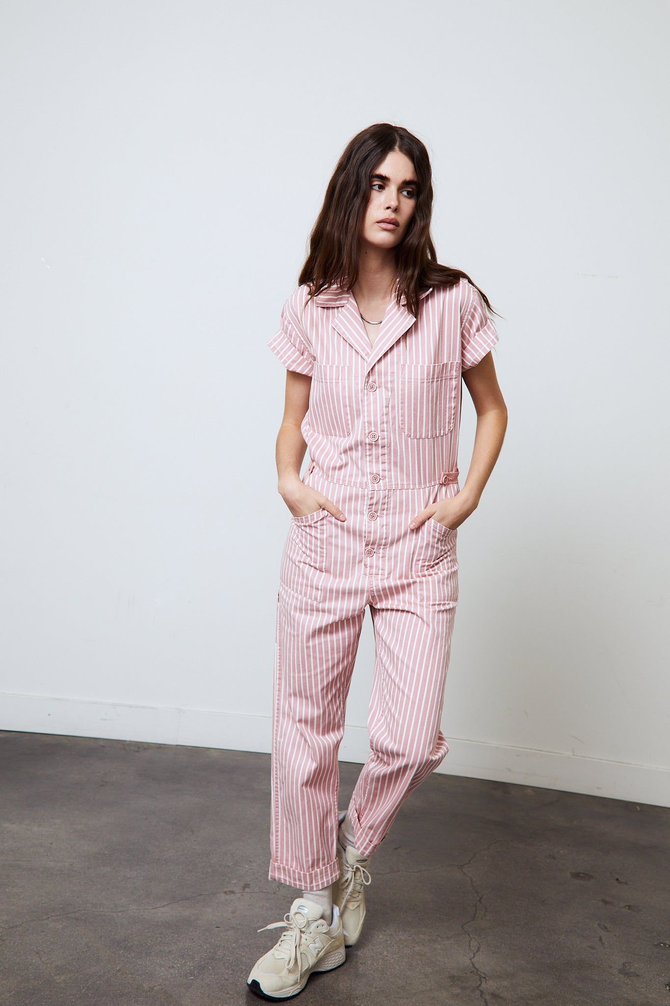 Grover Short Sleeve Field Suit - Peony Stripe sold by pistola product image thumbnail 2