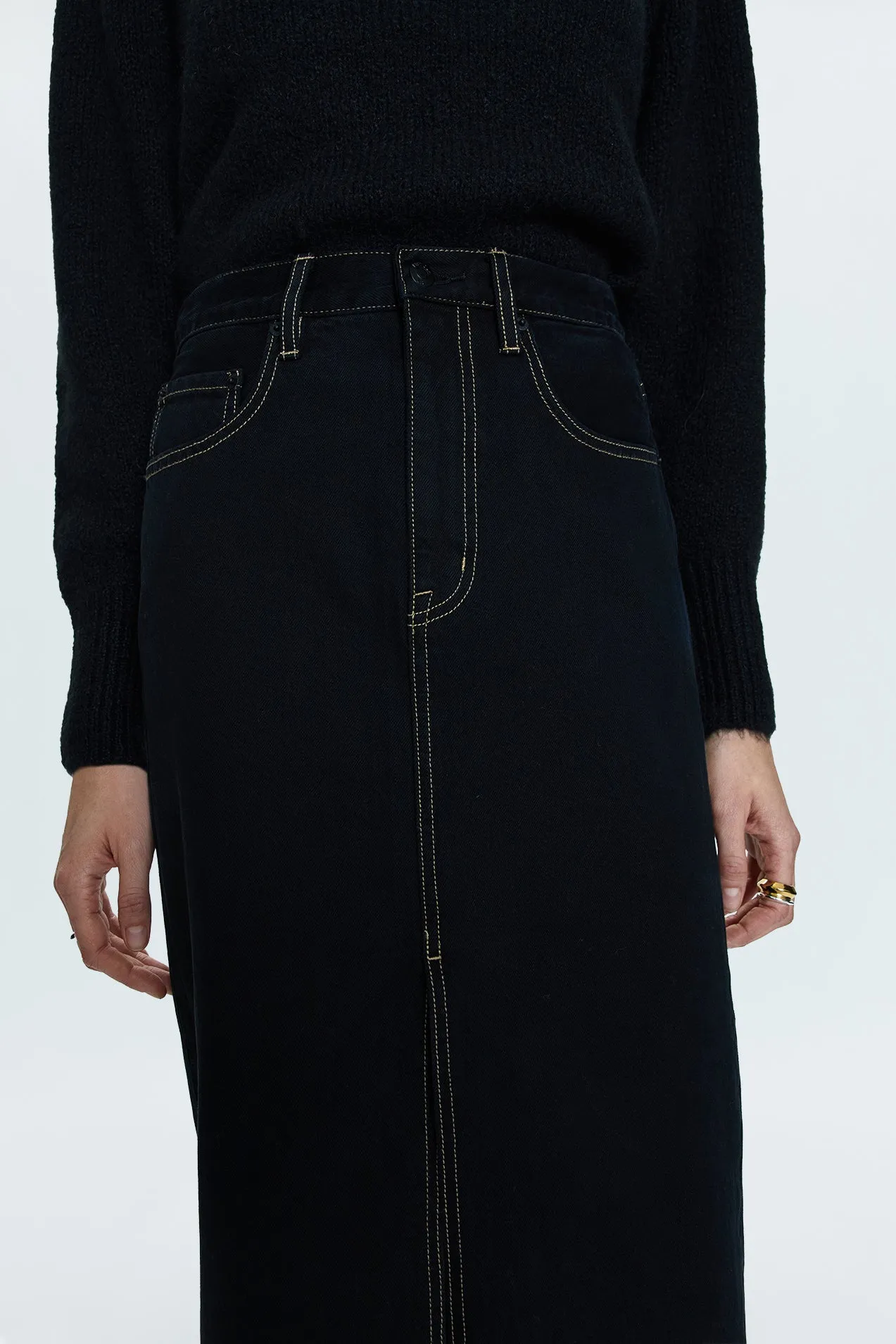 Alice Midi Skirt - Noir sold by Pistola product image thumbnail 3