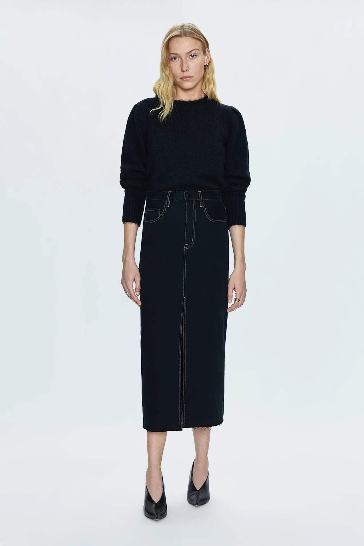 Alice Midi Skirt - Noir sold by Pistola
