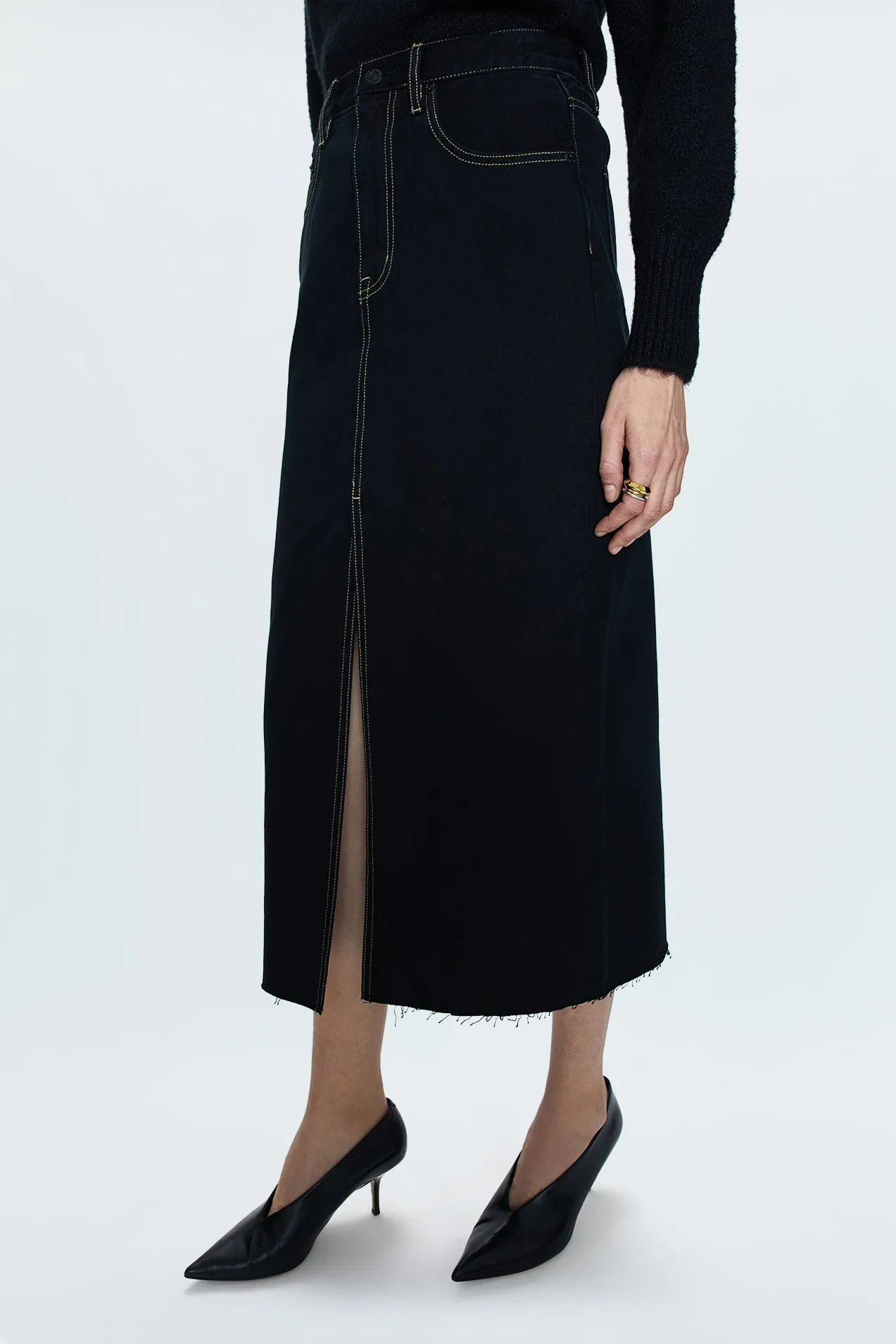 Alice Midi Skirt - Noir sold by Pistola product image thumbnail 2