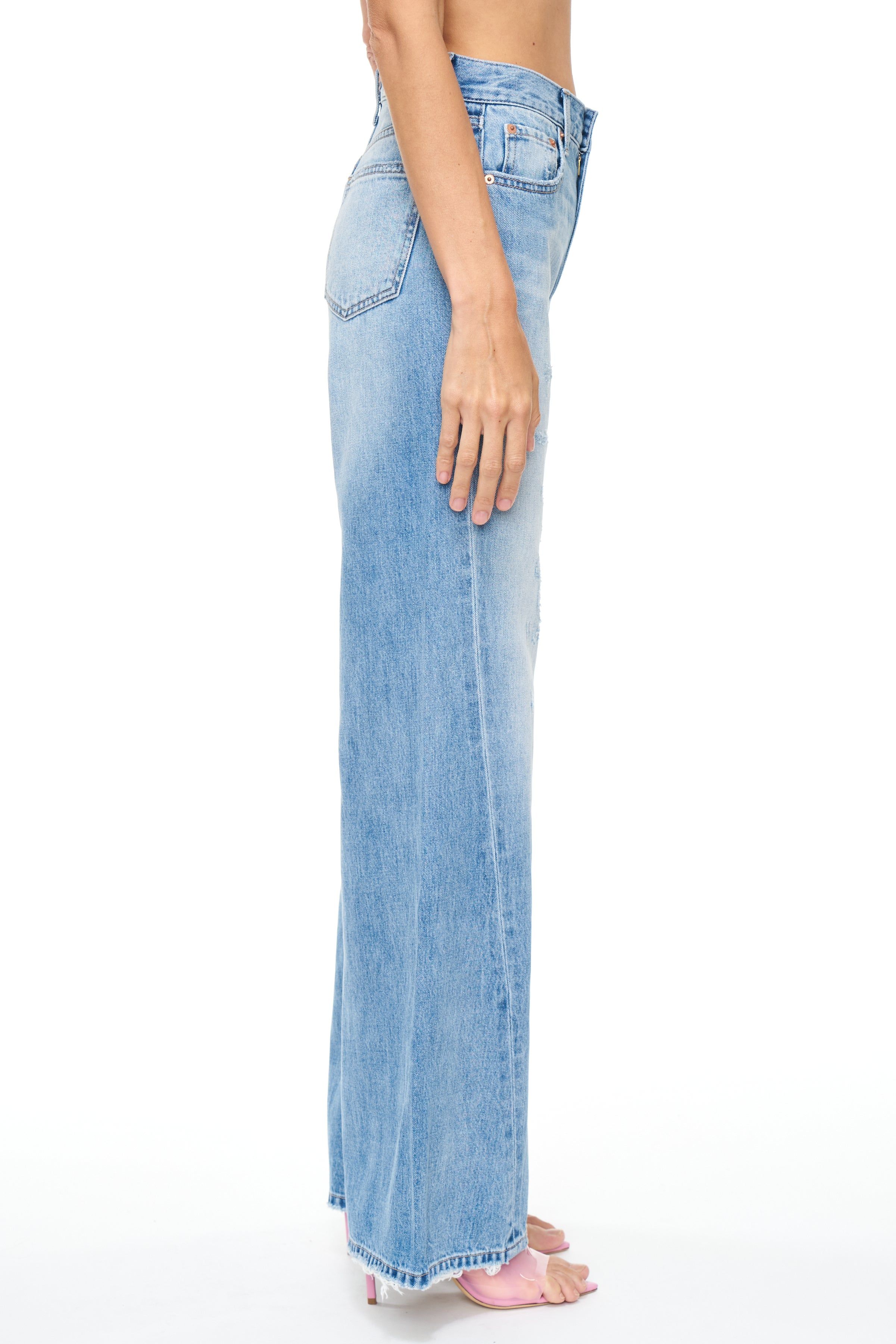 Ruby High Rise Palazzo Jean - Beachside Vintage sold by pistola product image thumbnail 3