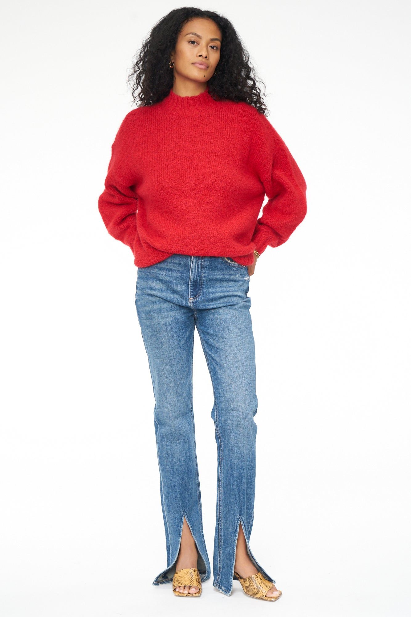 Carlen Mock Neck Sweater - Scarlet sold by pistola product image thumbnail 2