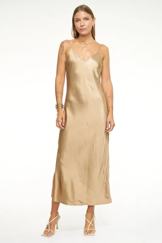 Mari V Neck Slip Dress - Mushroom sold by pistola