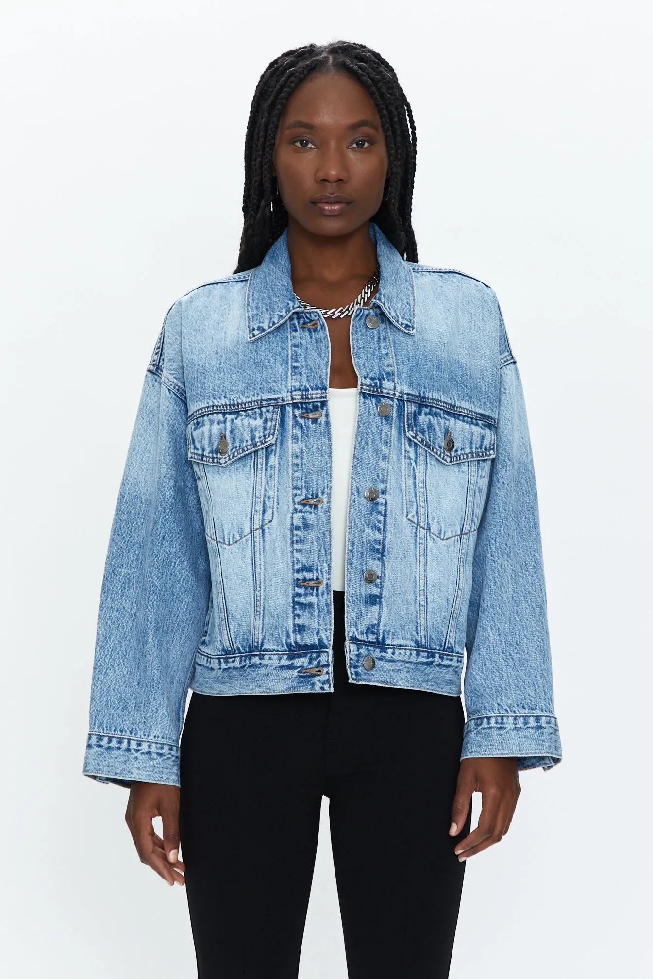 Margot Oversized Denim Jacket - Dover sold by pistola
