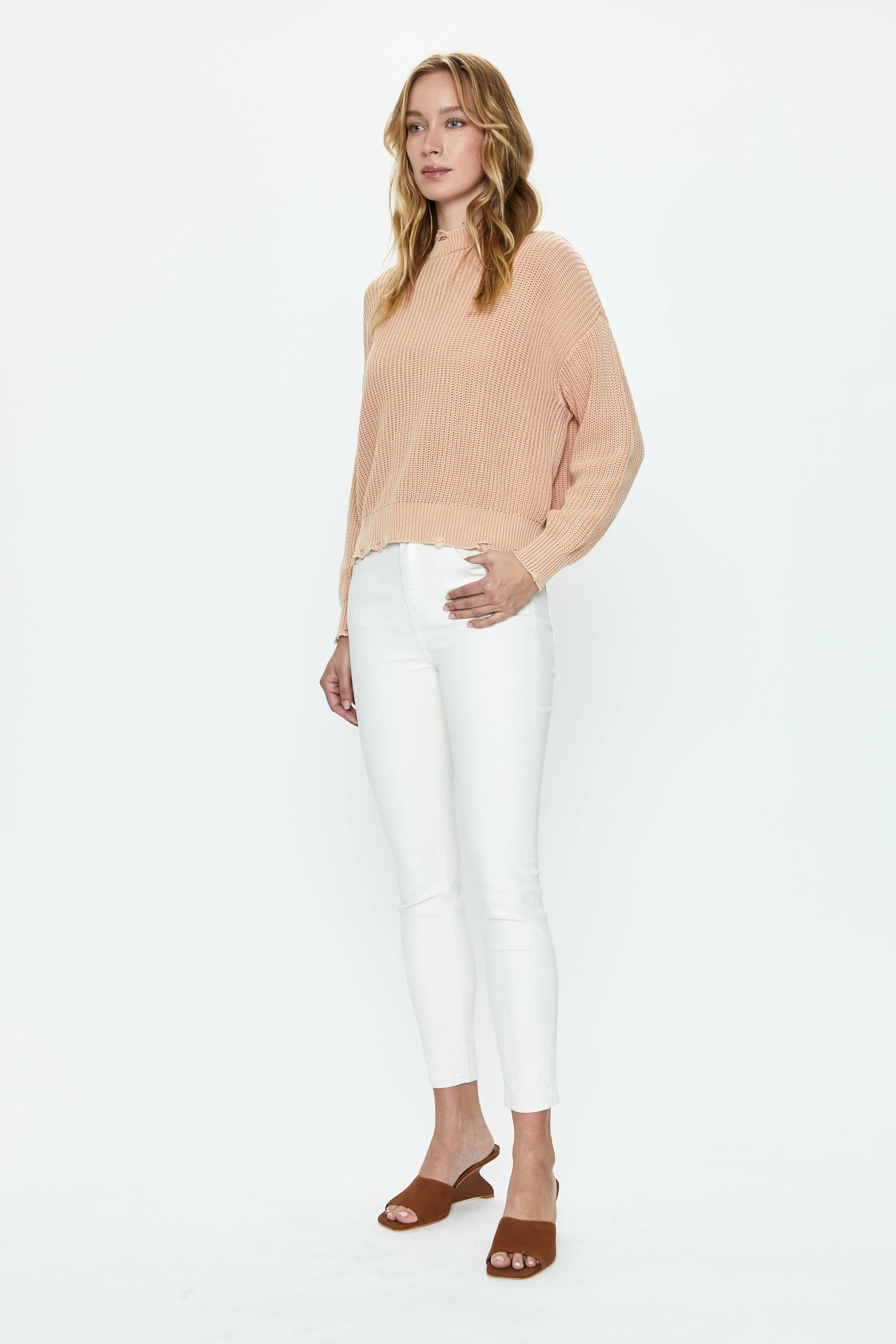 Aline High Rise Skinny - Eggshell sold by pistola product image thumbnail 5