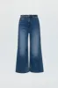 PETITE Lana High Rise Ultra Wide Jean - Palladium sold by pistola