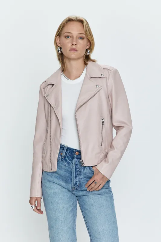 Nicolette Mod Moto Jacket - Mellow Rose sold by pistola