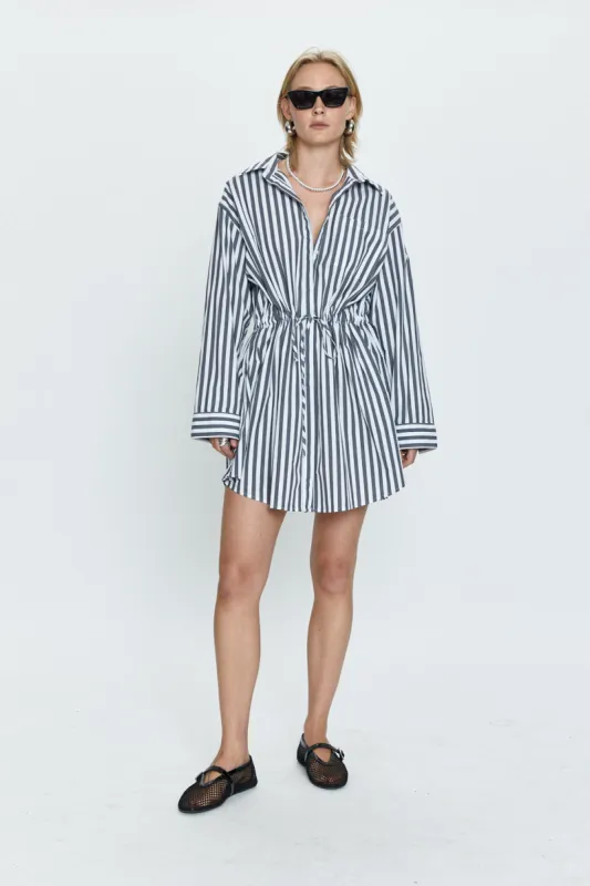 Layla Cinched Waist Dress - Alani Stripe sold by pistola