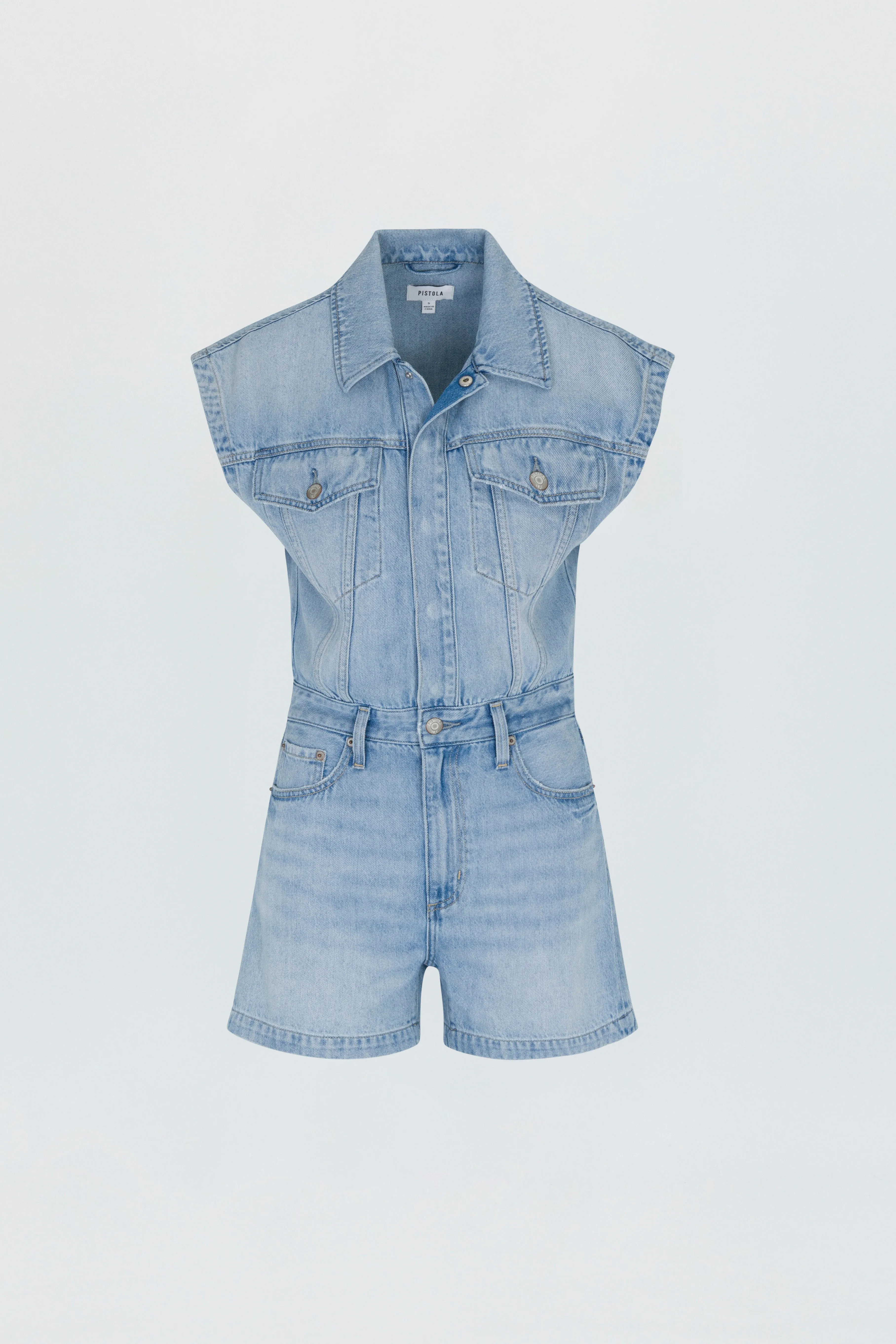 Lennox Denim Romper - Roma sold by Pistola product image thumbnail 4