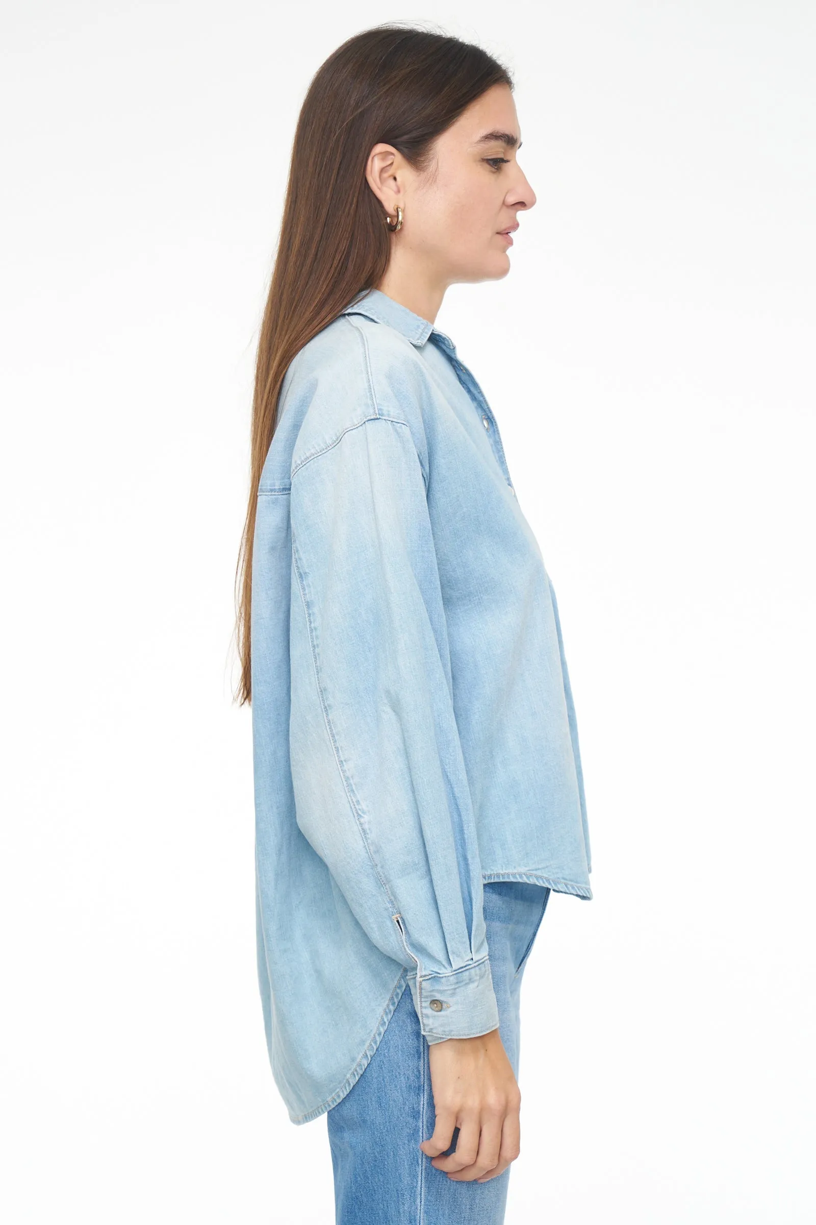 Sloane Long Sleeve Oversized Button Down Shirt - Edgewater sold by pistola product image thumbnail 3