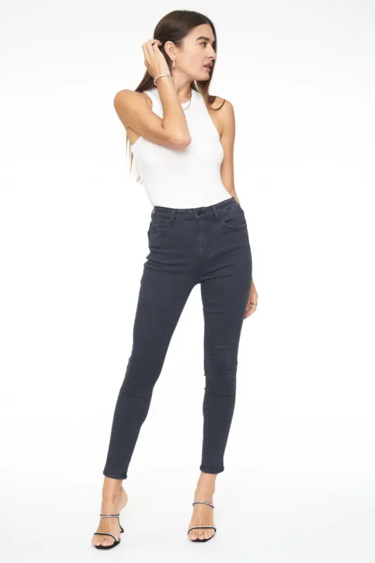 Aline High Rise Skinny - Washed Pavement sold by pistola