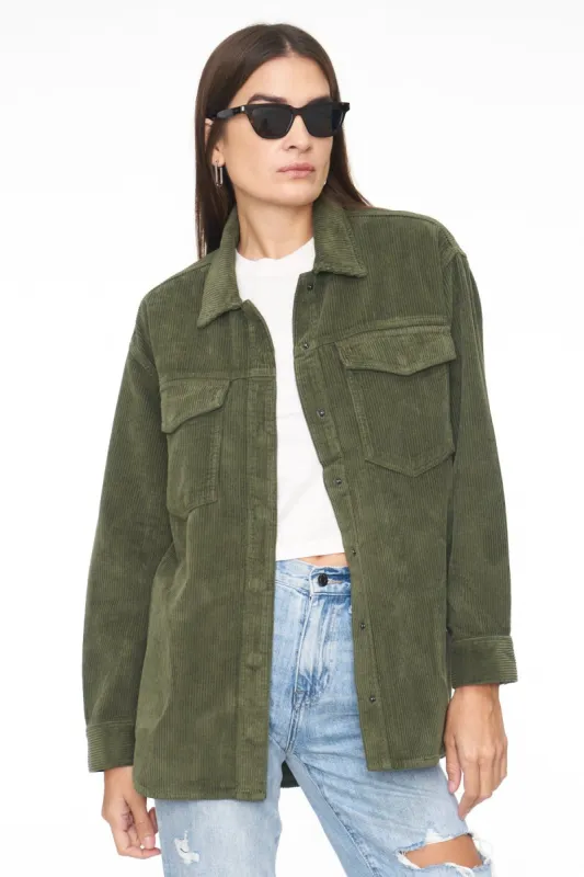 Mandy Oversized Shacket - Pine sold by pistola