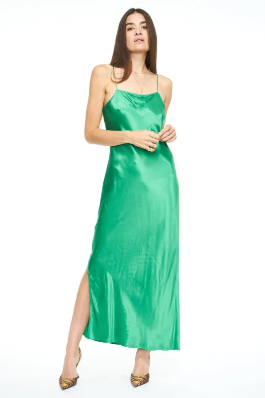 Mari Midi Slip Dress - Fern sold by pistola