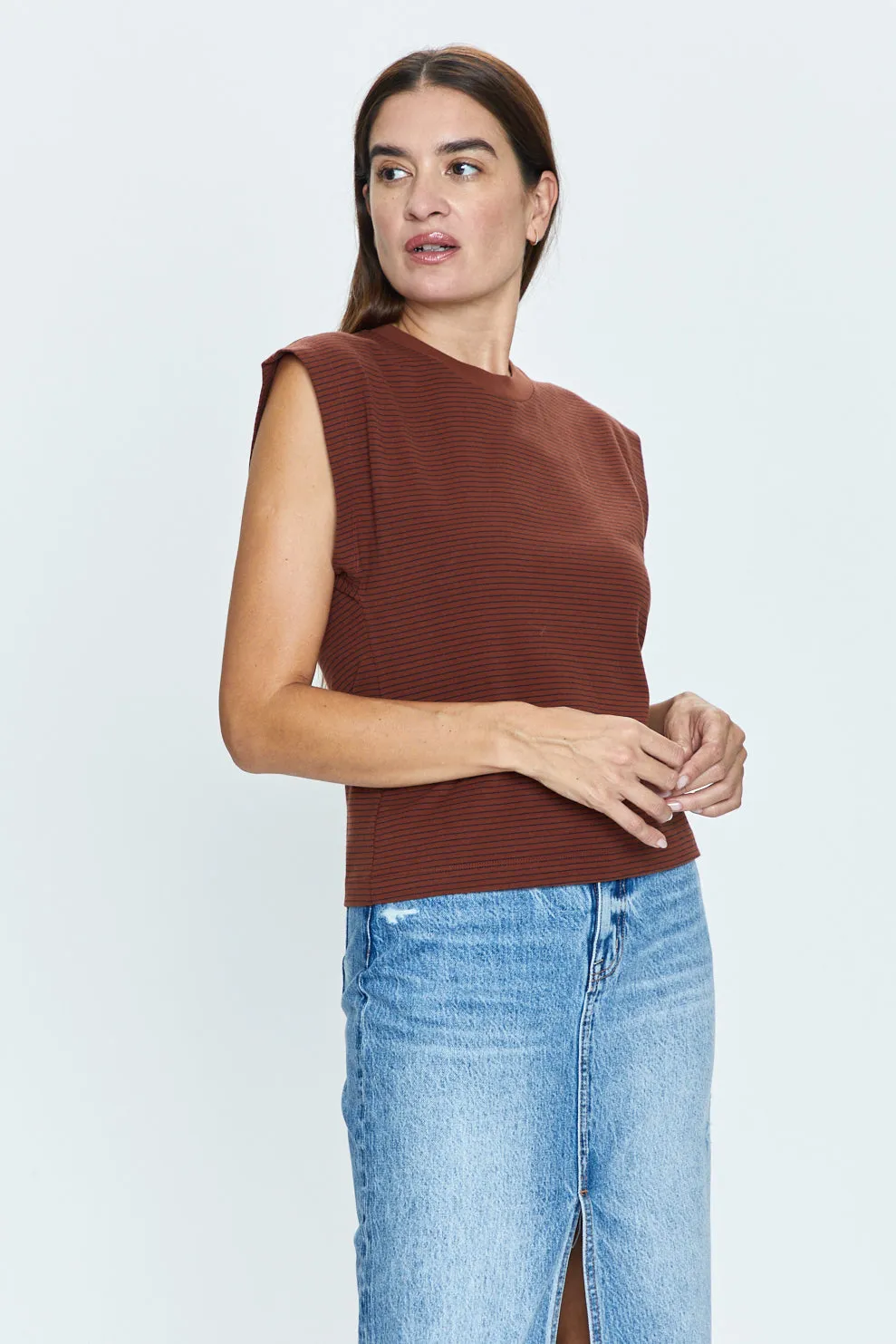 Marina Tee - Espresso Stripe sold by pistola product image thumbnail 2