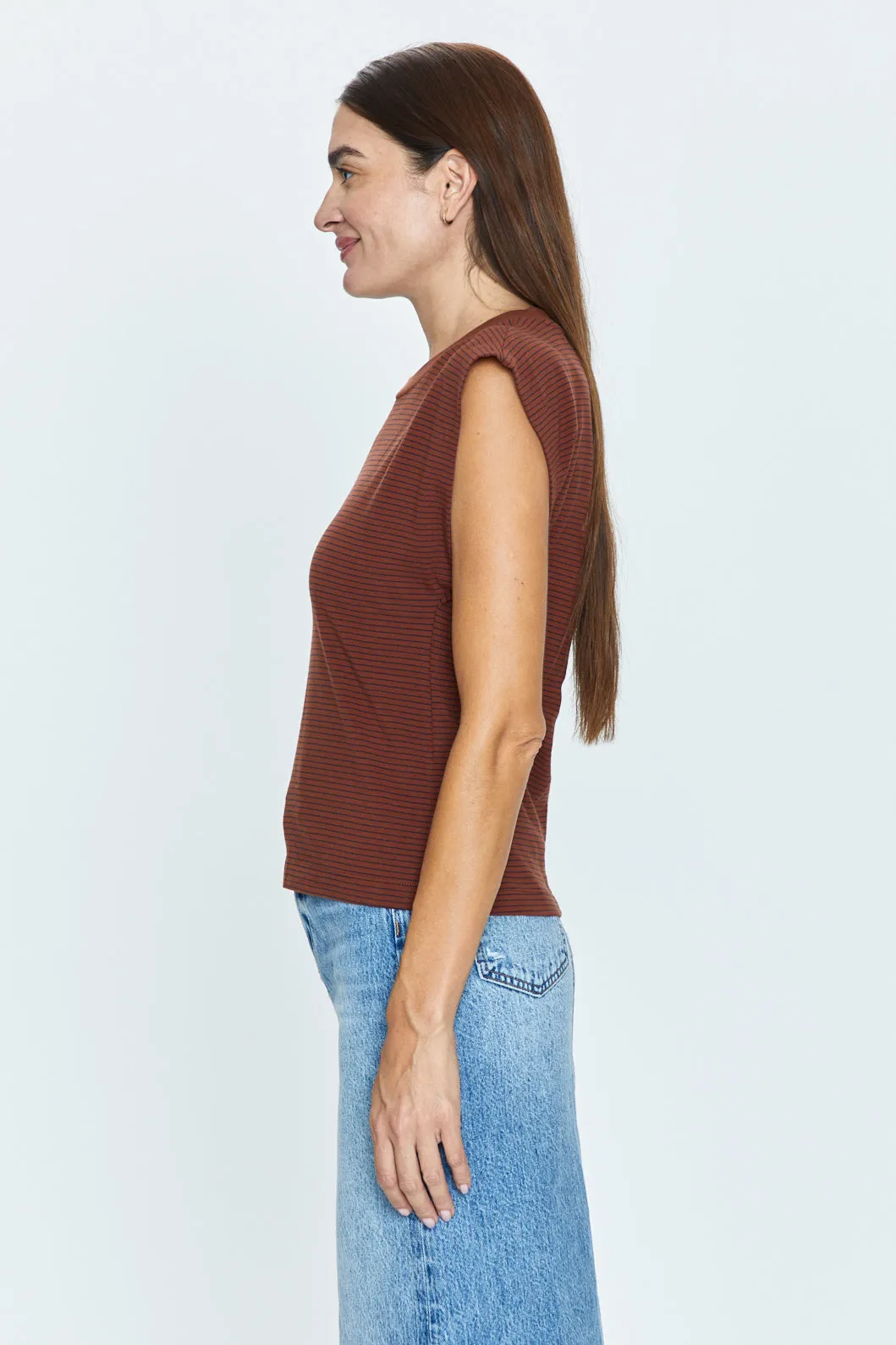 Marina Tee - Espresso Stripe sold by pistola product image thumbnail 3