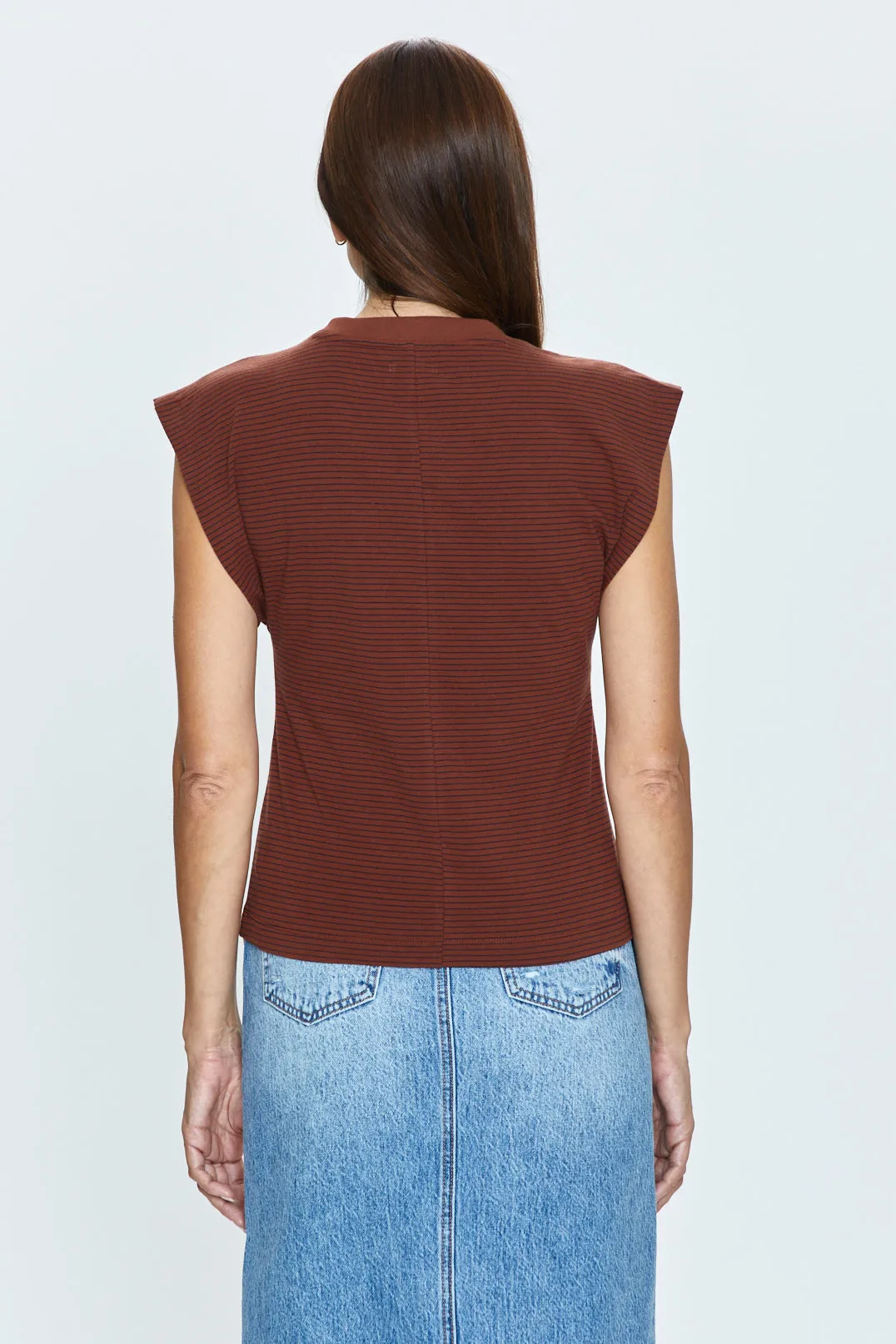 Marina Tee - Espresso Stripe sold by pistola product image thumbnail 4