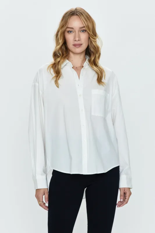 Sloane Long Sleeve Oversized Button Down Shirt - Le Blanc sold by pistola