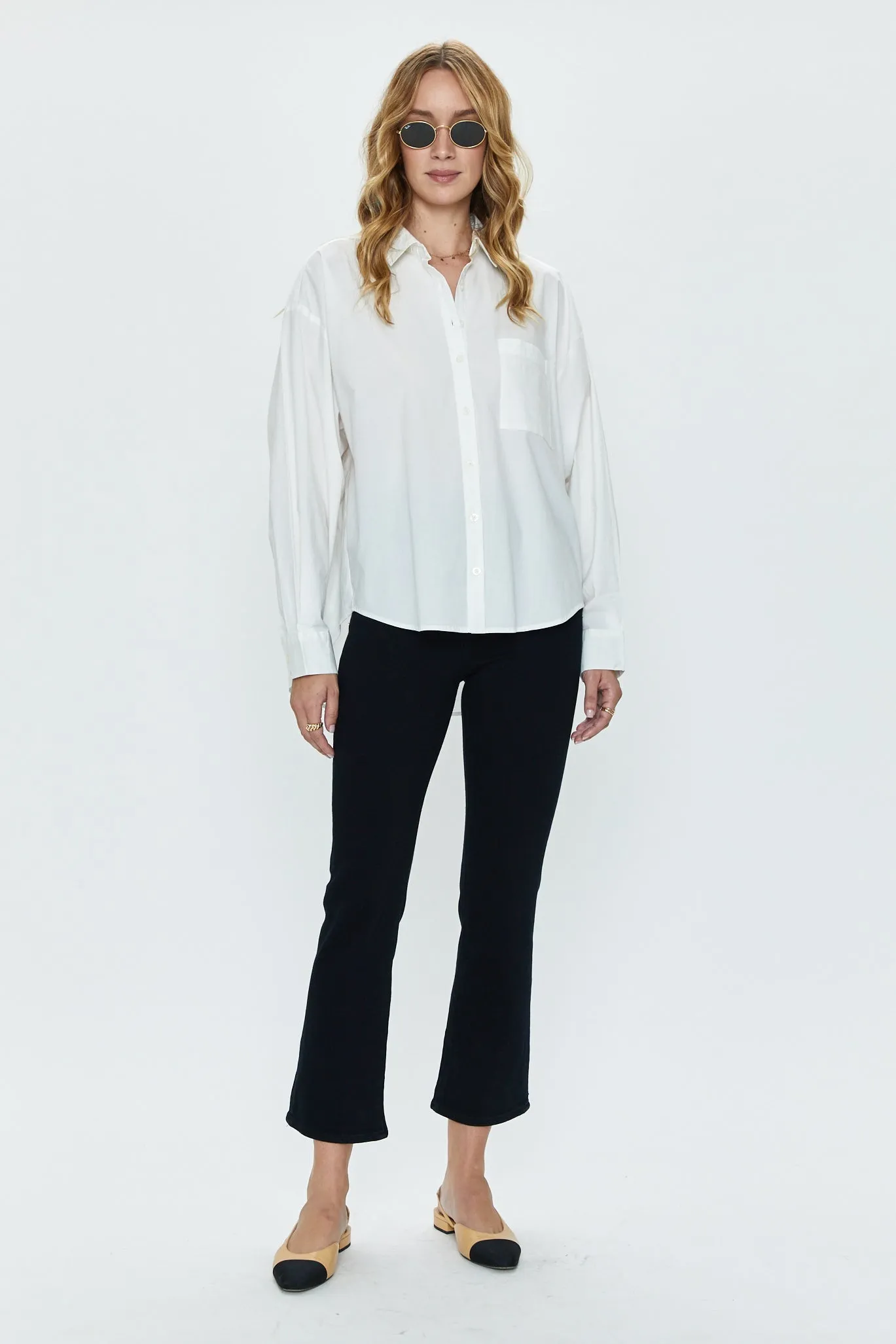 Sloane Long Sleeve Oversized Button Down Shirt - Le Blanc sold by pistola product image thumbnail 2