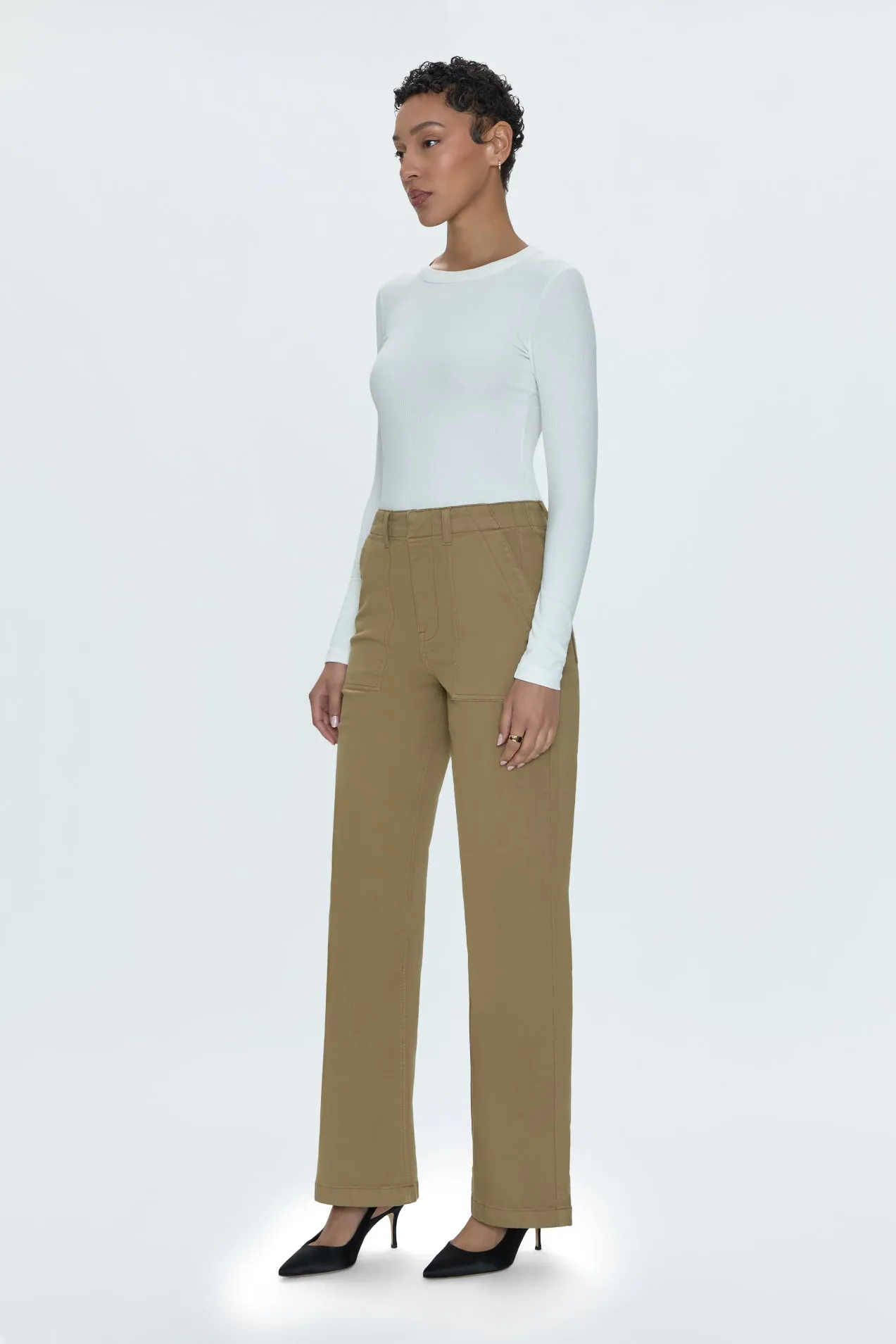 Nicole Wide Leg Pant - Khaki sold by pistola product image thumbnail 5