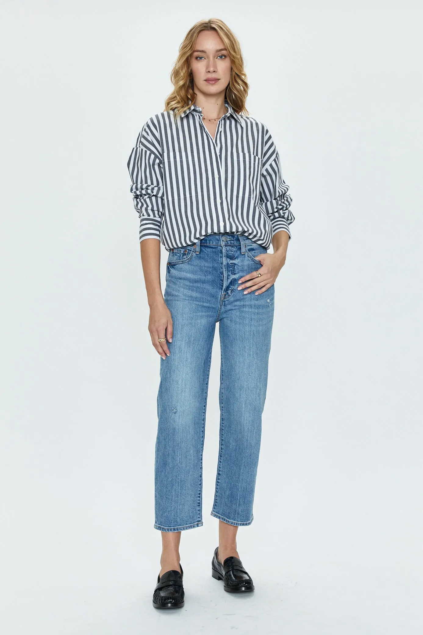Cassie Crop Super High Rise Straight Jean - Cambridge Vintage sold by pistola product image thumbnail 4
