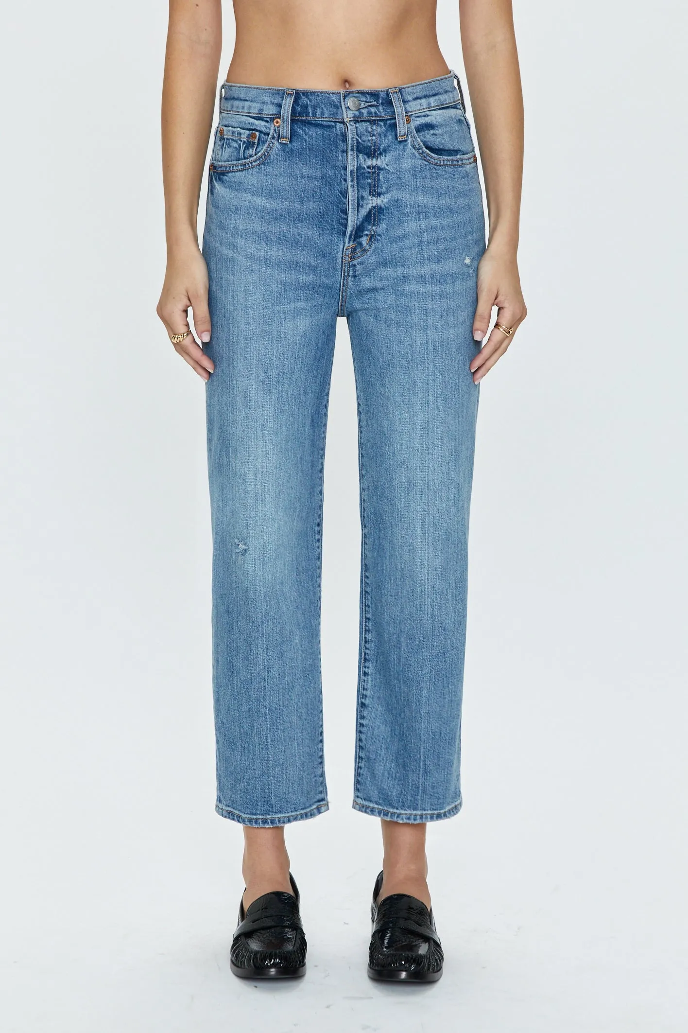 Cassie Crop Super High Rise Straight Jean - Cambridge Vintage sold by pistola product image thumbnail 2
