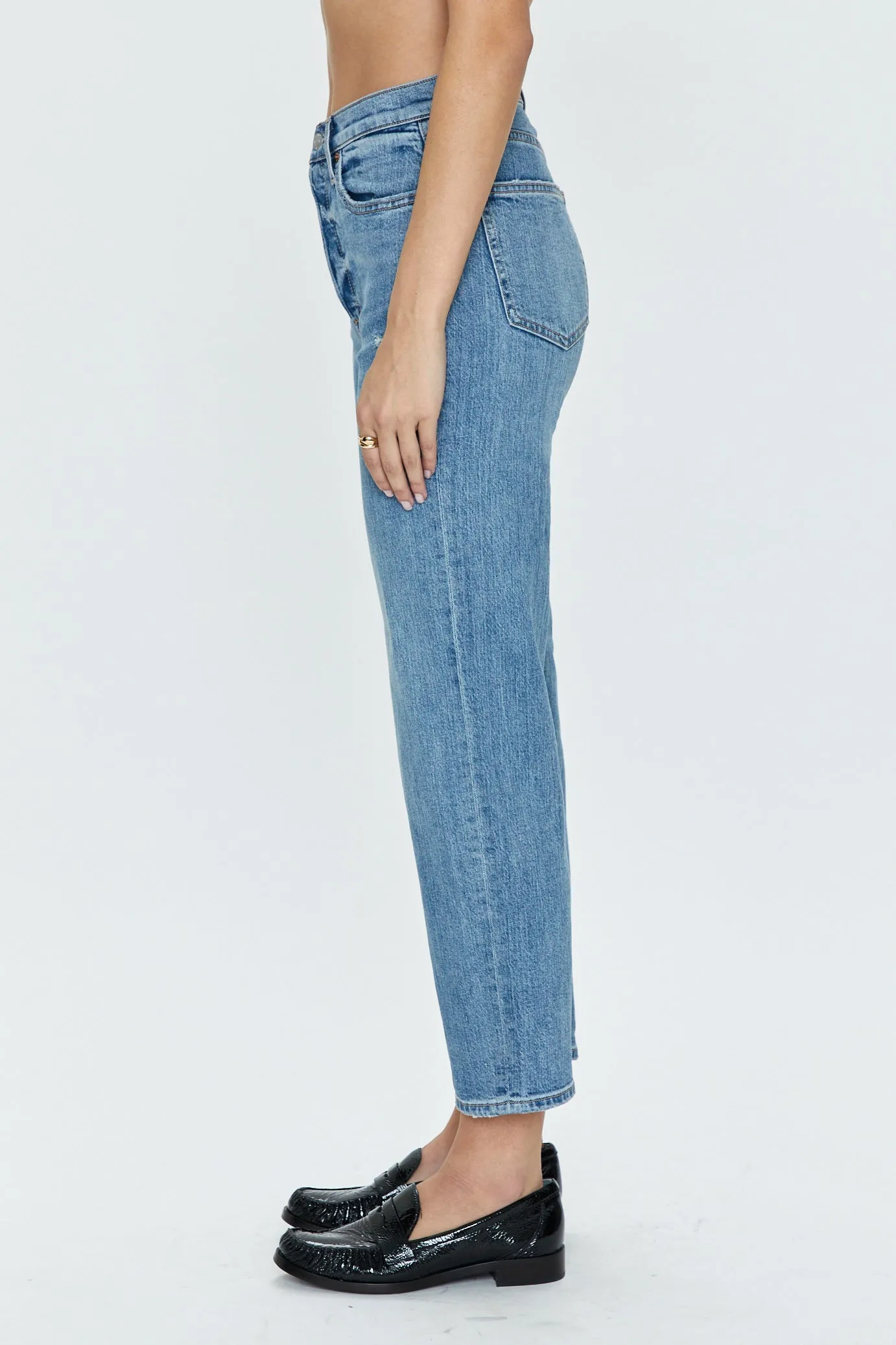 Cassie Crop Super High Rise Straight Jean - Cambridge Vintage sold by pistola product image thumbnail 3