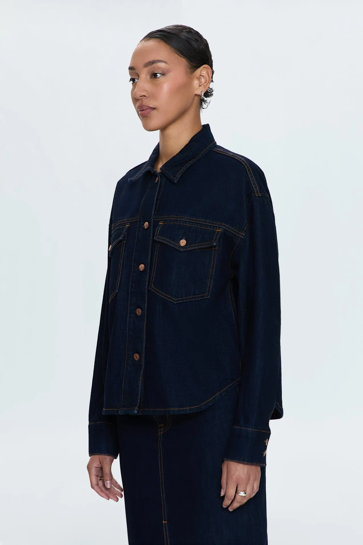 Mandy Denim Shacket - Countdown sold by Pistola product image thumbnail 5