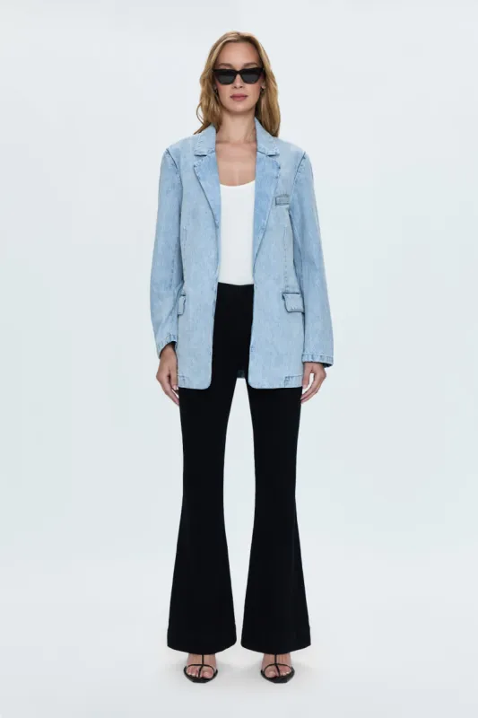 Kinsley Mid Rise Ultra Flare Jean - Black Ink sold by pistola