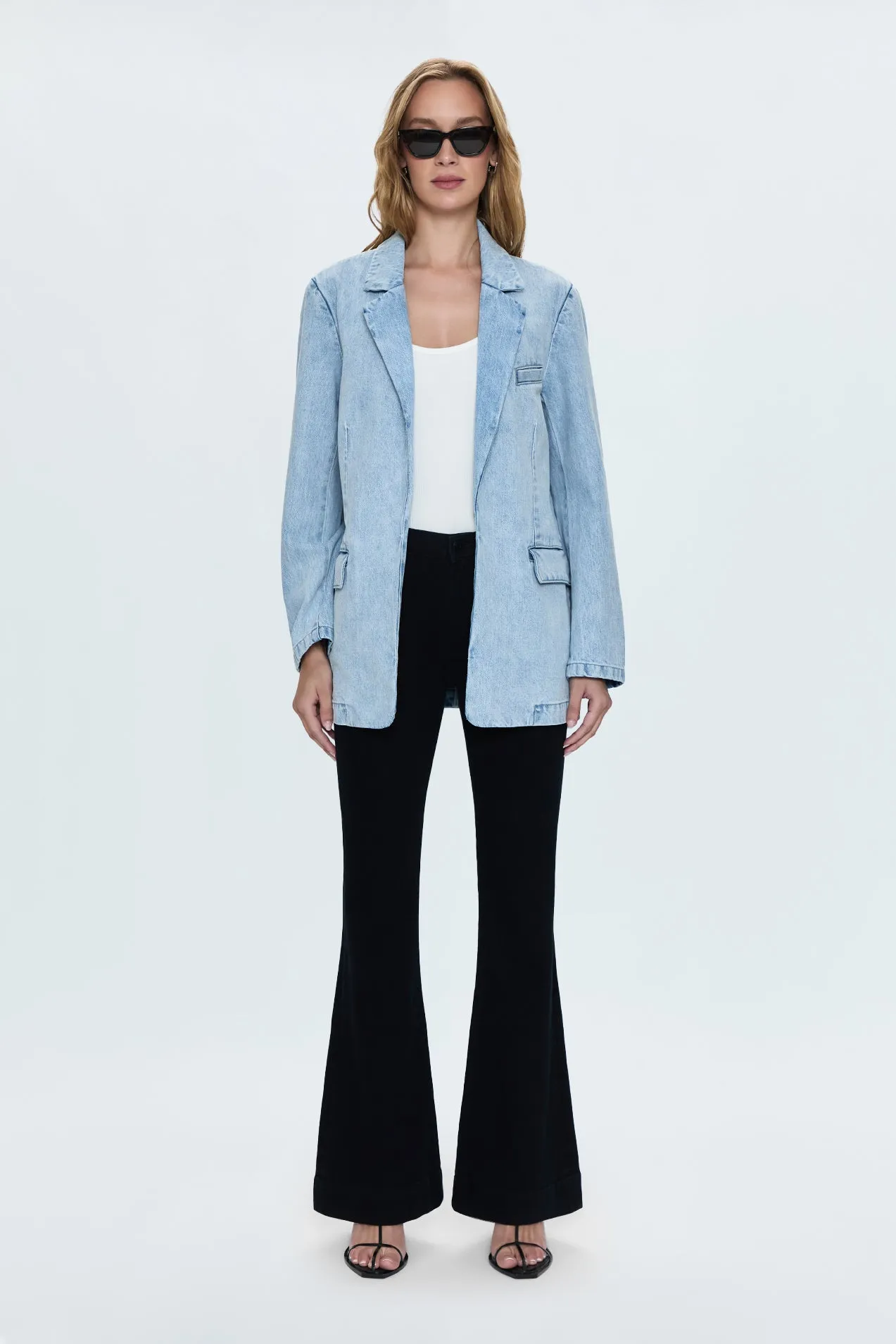 Kinsley Mid Rise Ultra Flare Jean - Black Ink sold by Pistola